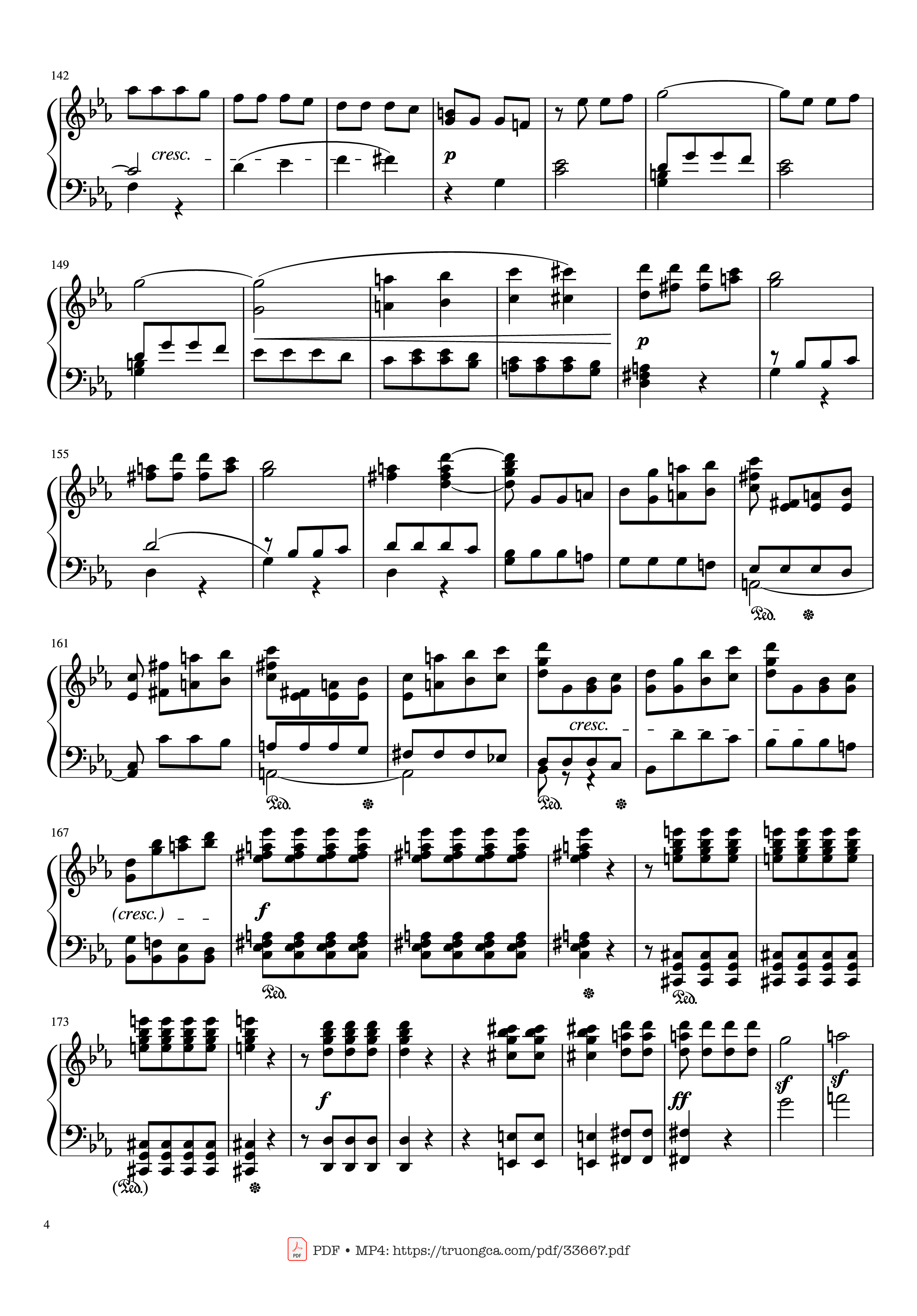 Trang 4 của Sheet nhạc PDF Piano bài hát Beethoven Symphony No. 5 Piano (Advance) - Ludwig van Beethoven