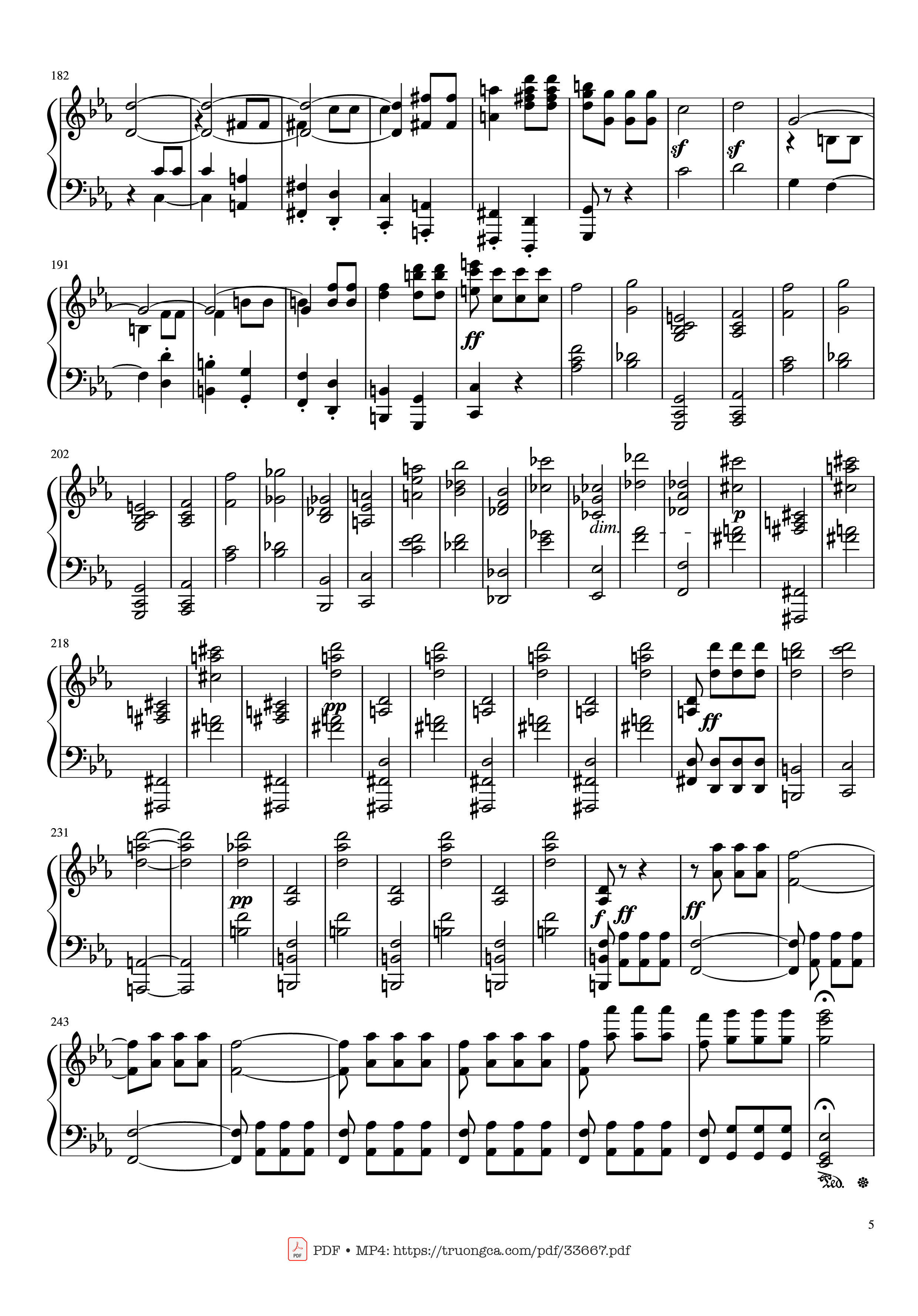 Trang 5 của Sheet nhạc PDF Piano bài hát Beethoven Symphony No. 5 Piano (Advance) - Ludwig van Beethoven