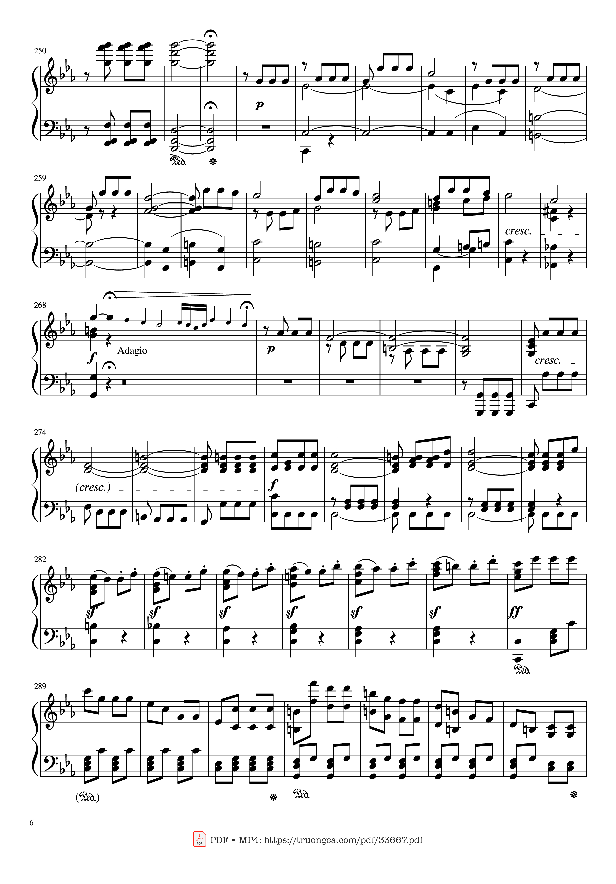 Trang 6 của Sheet nhạc PDF Piano bài hát Beethoven Symphony No. 5 Piano (Advance) - Ludwig van Beethoven