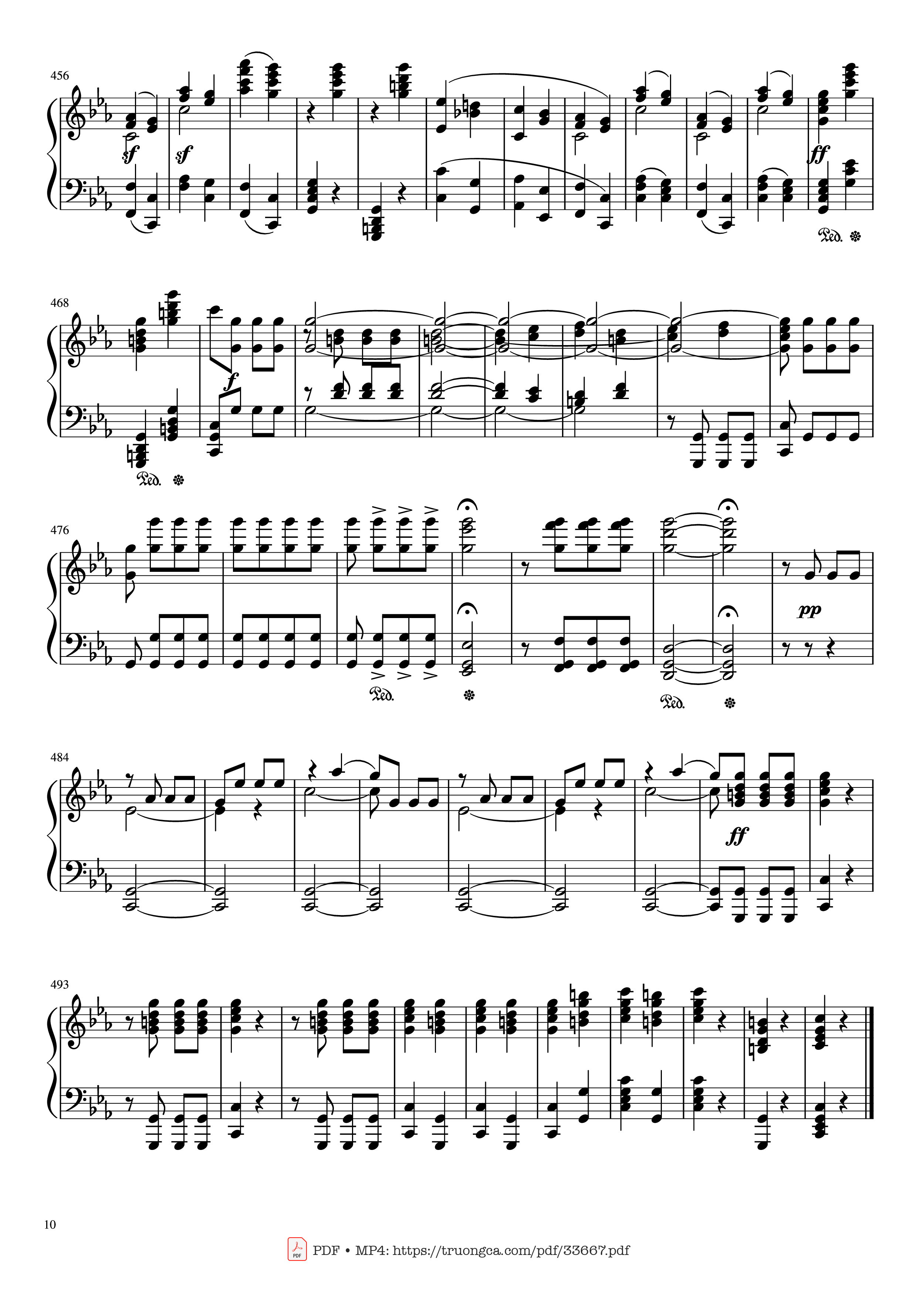 Trang 10 của Sheet nhạc PDF Piano bài hát Beethoven Symphony No. 5 Piano (Advance) - Ludwig van Beethoven