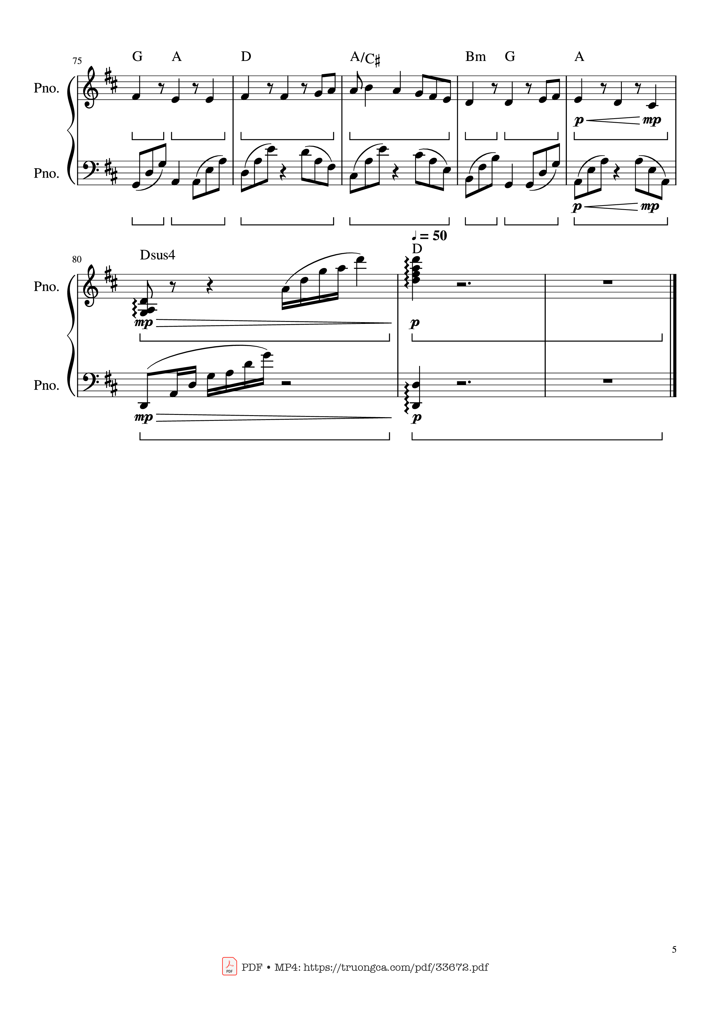 Trang 5 của Sheet nhạc PDF Piano bài hát Beethoven Ode To Joy Piano Arranged - Ludwig Van Beethoven