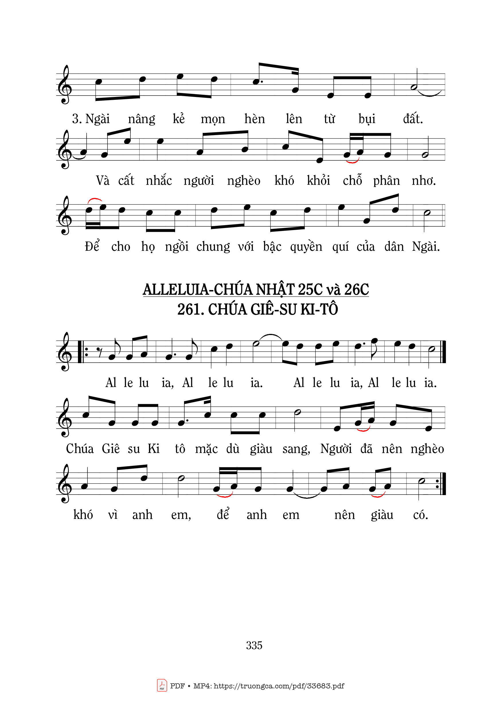 Hãy ca ngợi Chúa Đấng cất nhắc người nghèo khó, Trang 2
