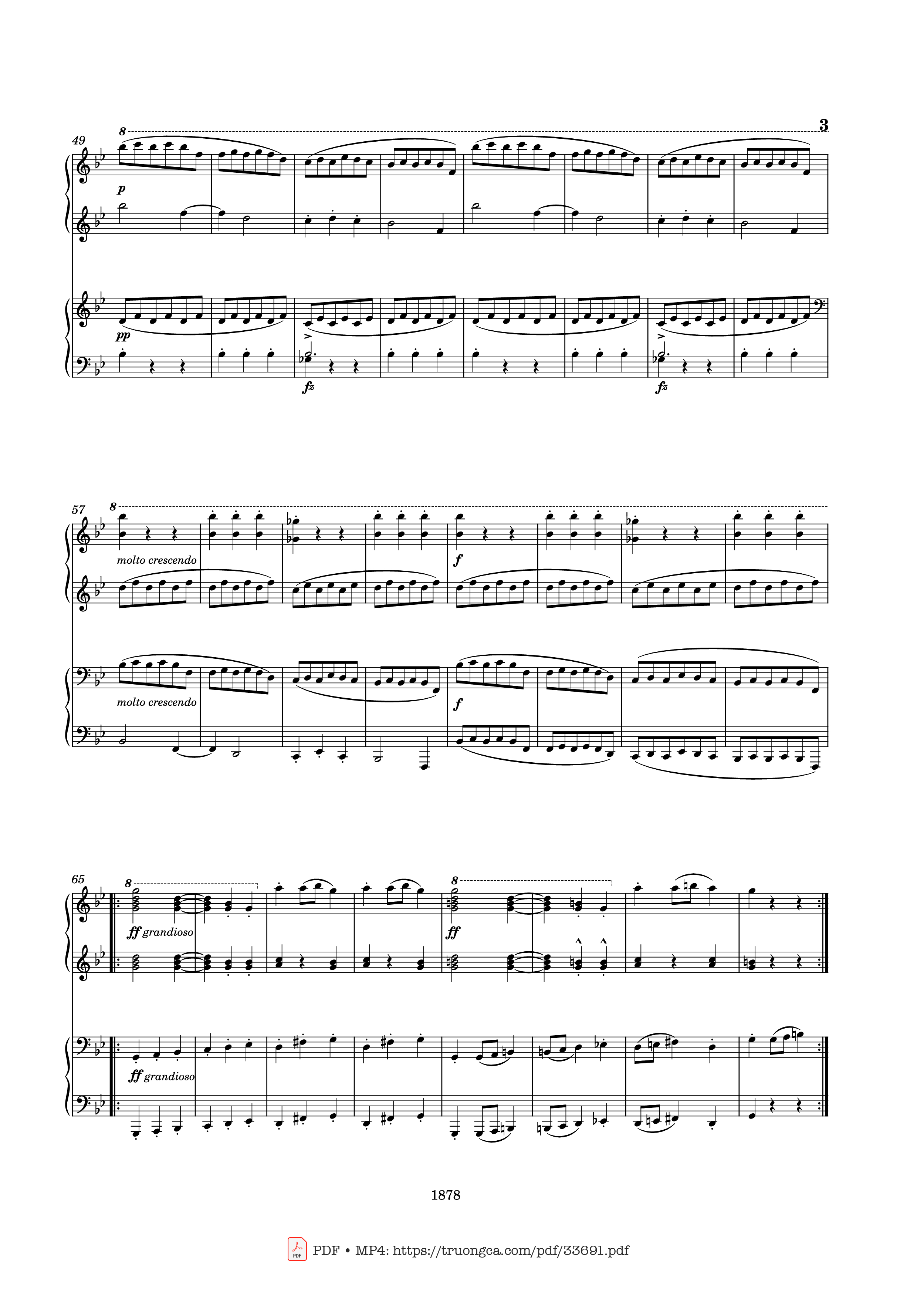 Trang 3 của Sheet nhạc PDF Piano bài hát Slavonic Dances Op. 46 No. 8 Piano Four Hands - Antonin Leopold Dvorak