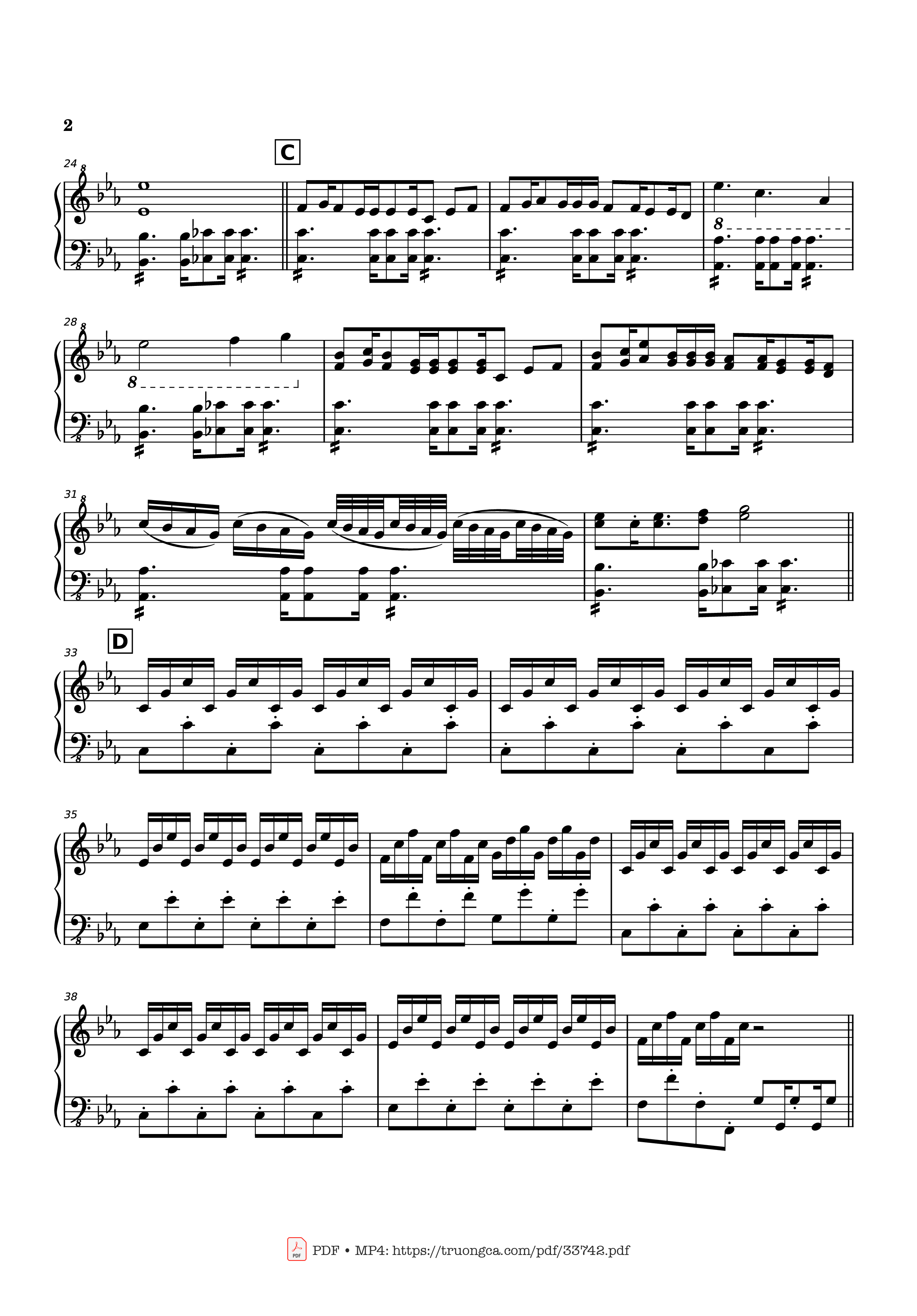 Trang 2 của Sheet nhạc PDF Piano bài hát Schoolhouse Trouble Piano - Composed by: Anthony Hampton