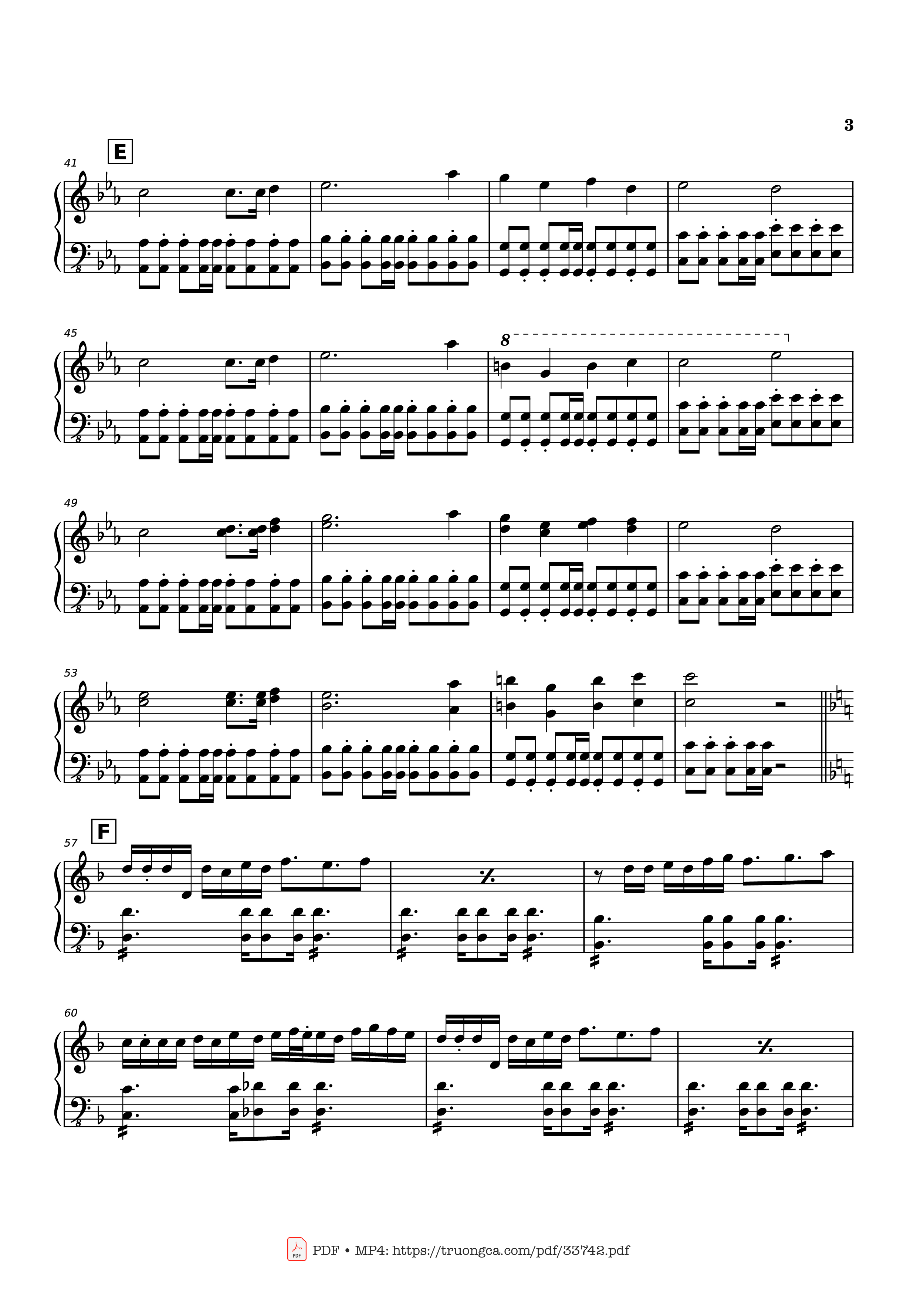 Trang 3 của Sheet nhạc PDF Piano bài hát Schoolhouse Trouble Piano - Composed by: Anthony Hampton