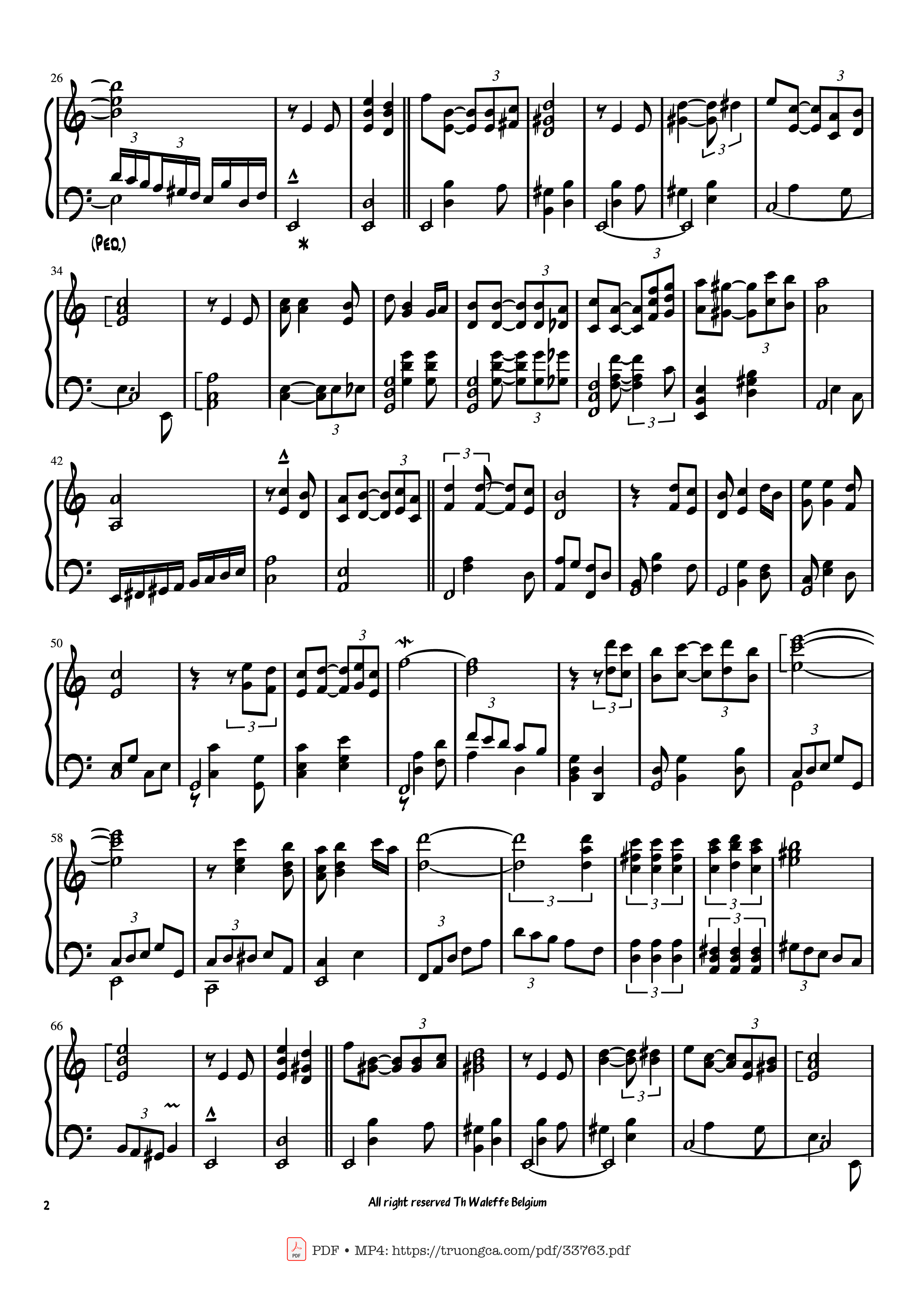 Trang 2 của Sheet nhạc PDF Piano bài hát Historia de un amor piano - Carlos Eleta Almarán