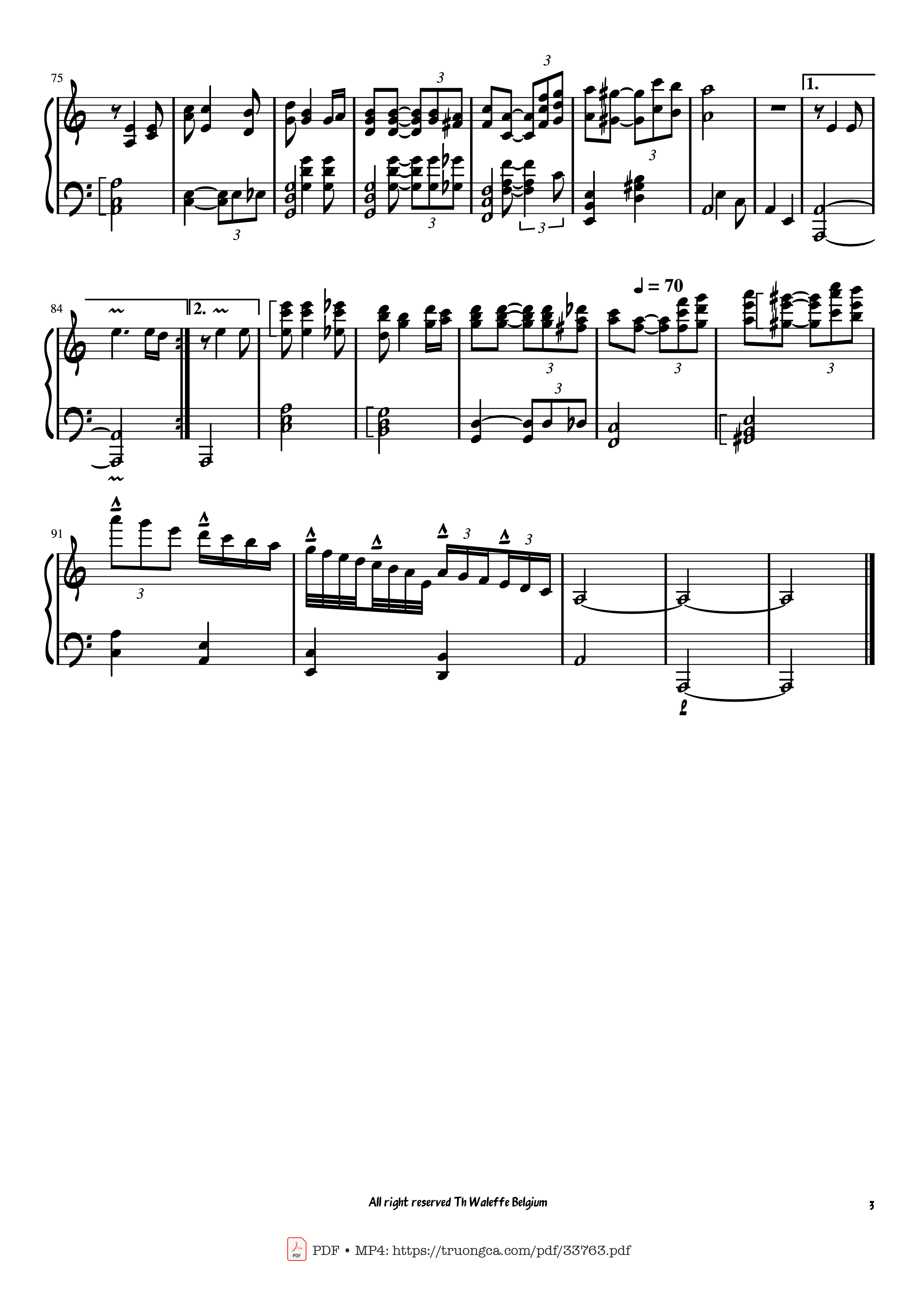Trang 3 của Sheet nhạc PDF Piano bài hát Historia de un amor piano - Carlos Eleta Almarán