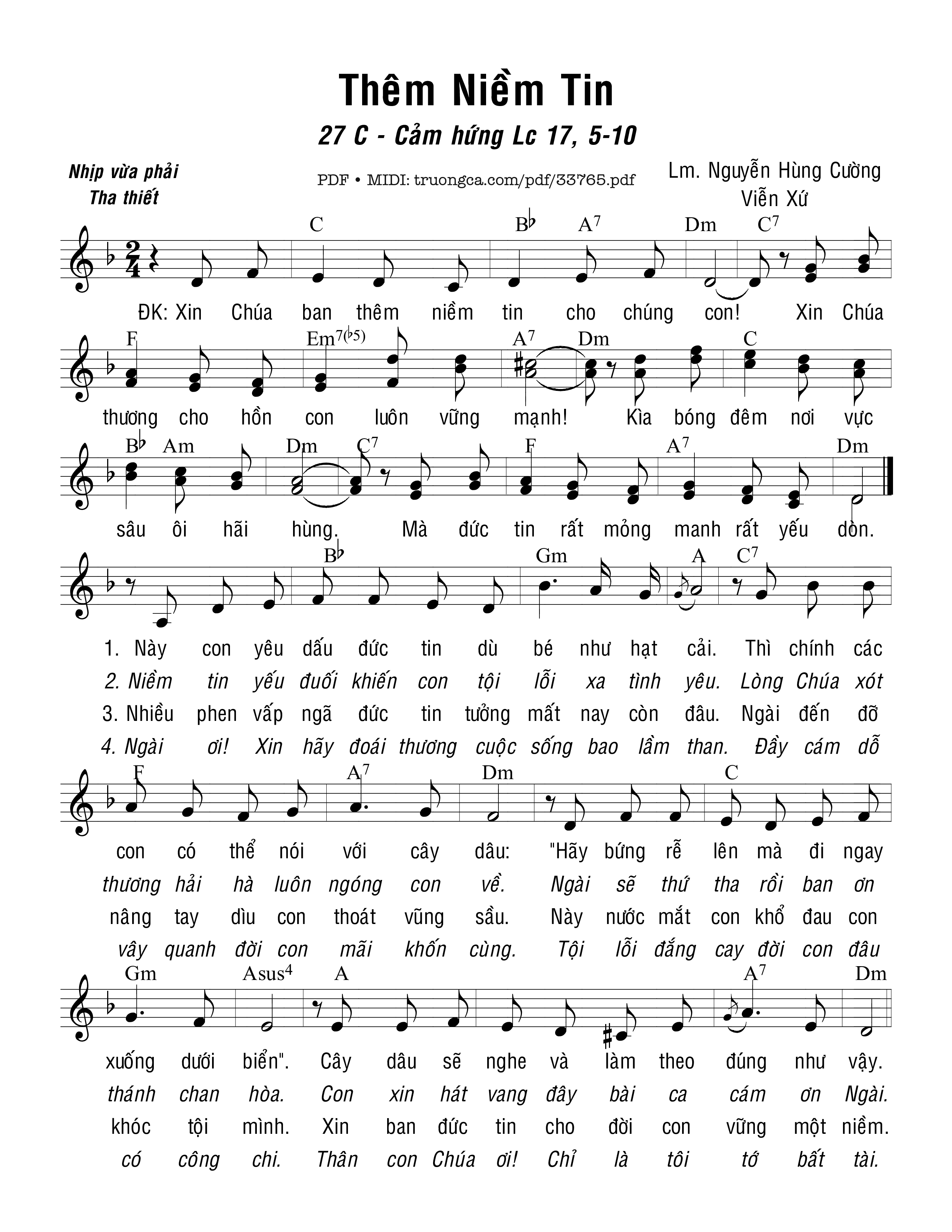 Thêm Niềm Tin - Nguyễn Hùng Cường &Amp; Viễn Xứ
