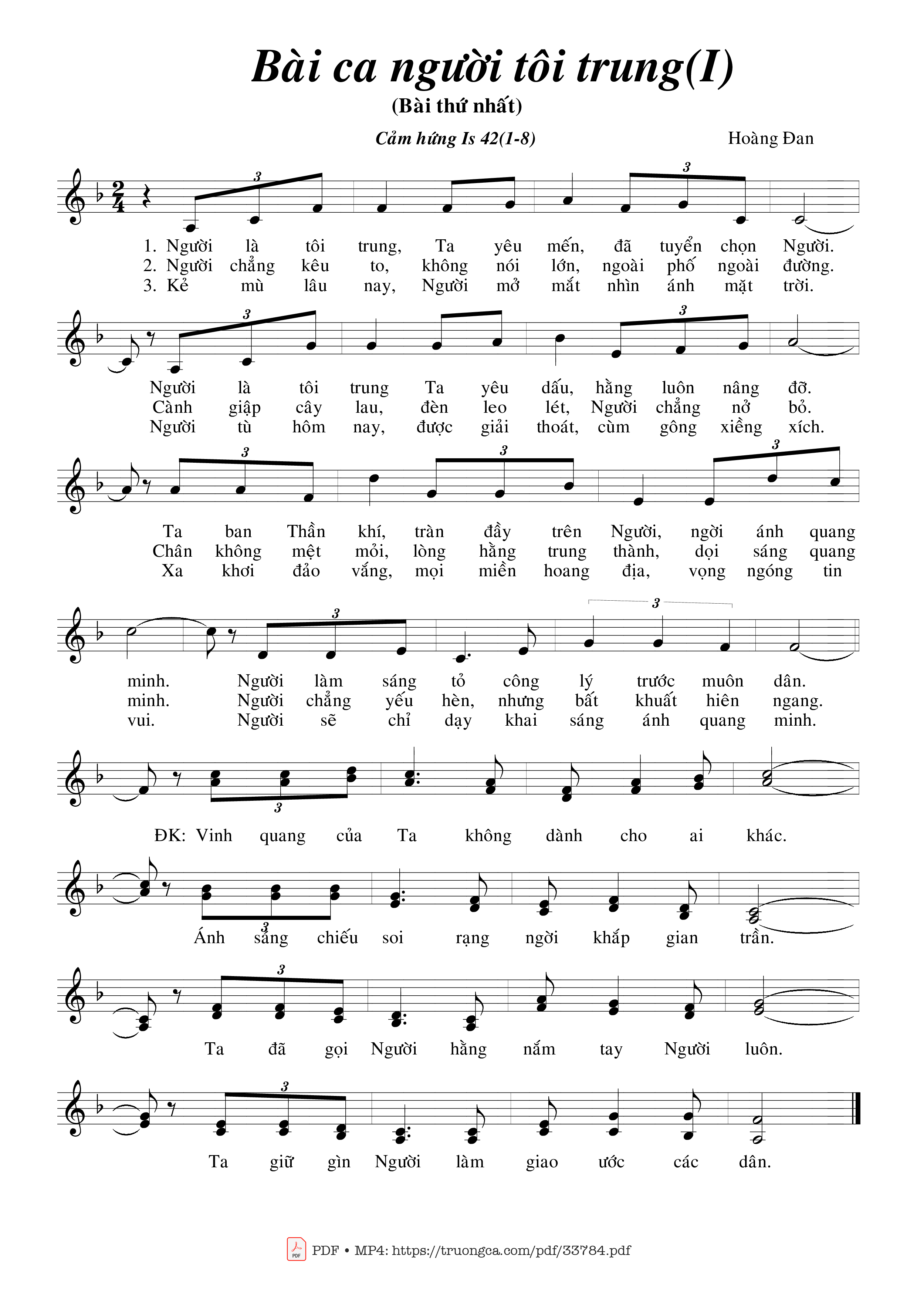 Sheet nhạc PDF bài Bài Ca Người Tôi Trung (1)