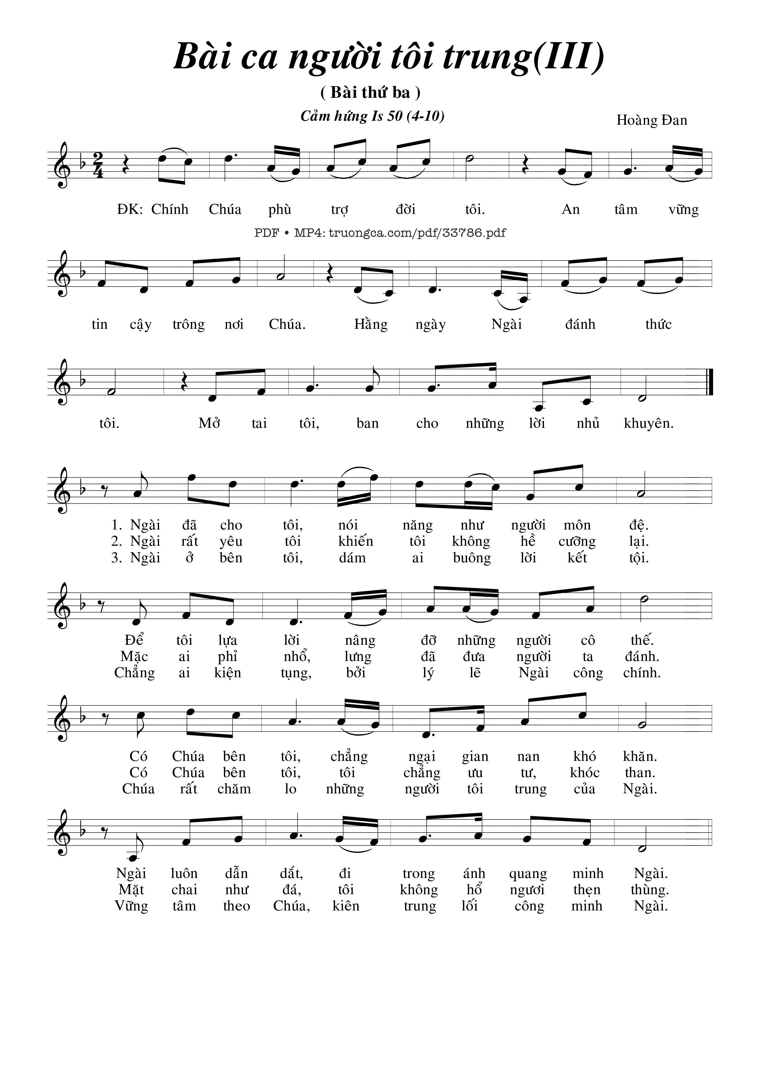 Sheet nhạc PDF bài Bài Ca Người Tôi Trung (3)
