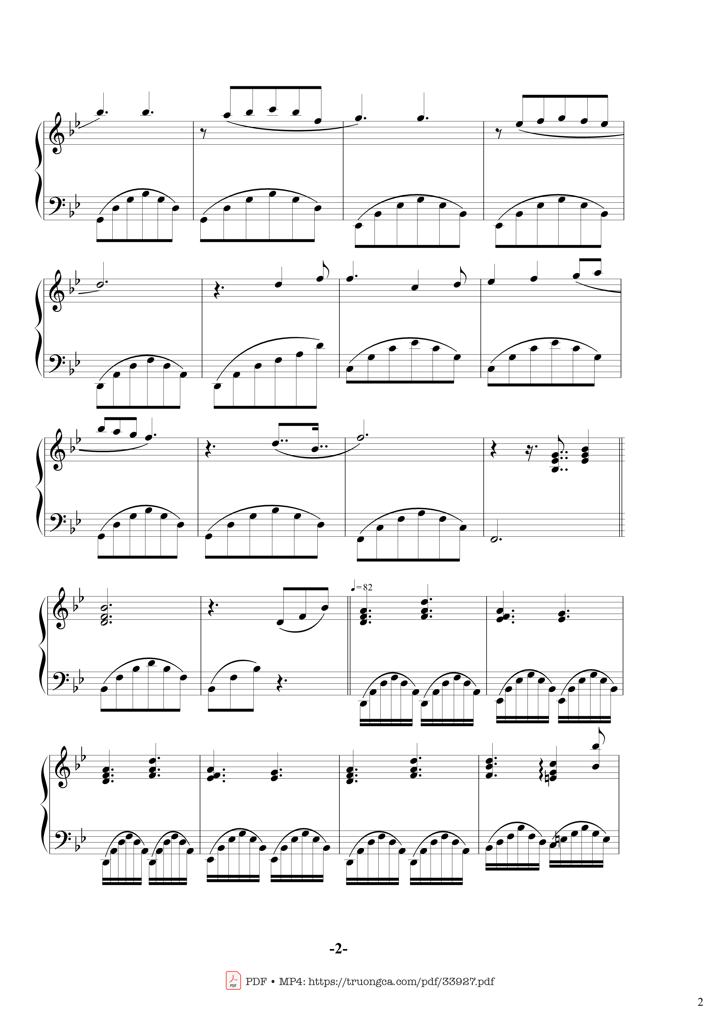 Trang 2 của Sheet nhạc PDF bài hát Memory Richard Clayderman Piano cover - Richard Clayderman
