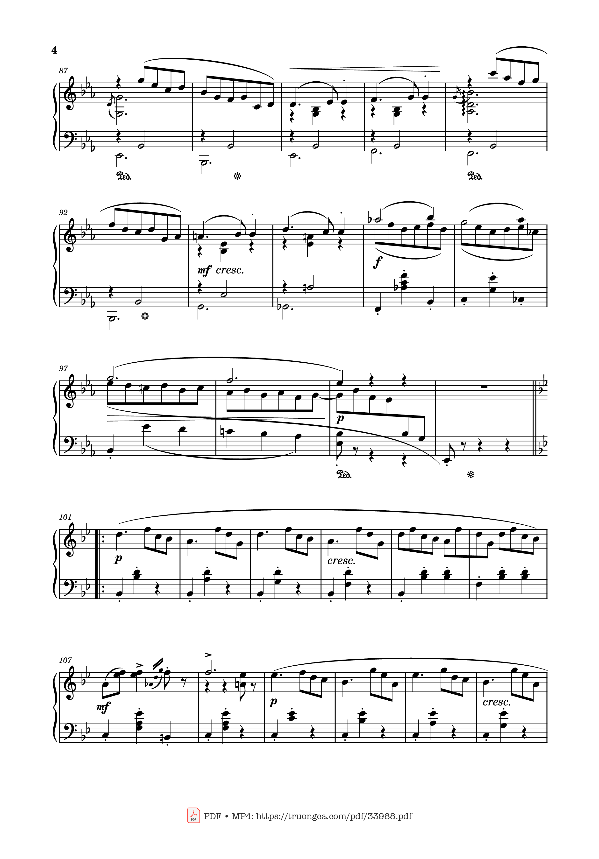 Trang 4 của Sheet nhạc PDF Piano bài hát Valse Caressante in E♭ Major Piano - Ottorino Respighi