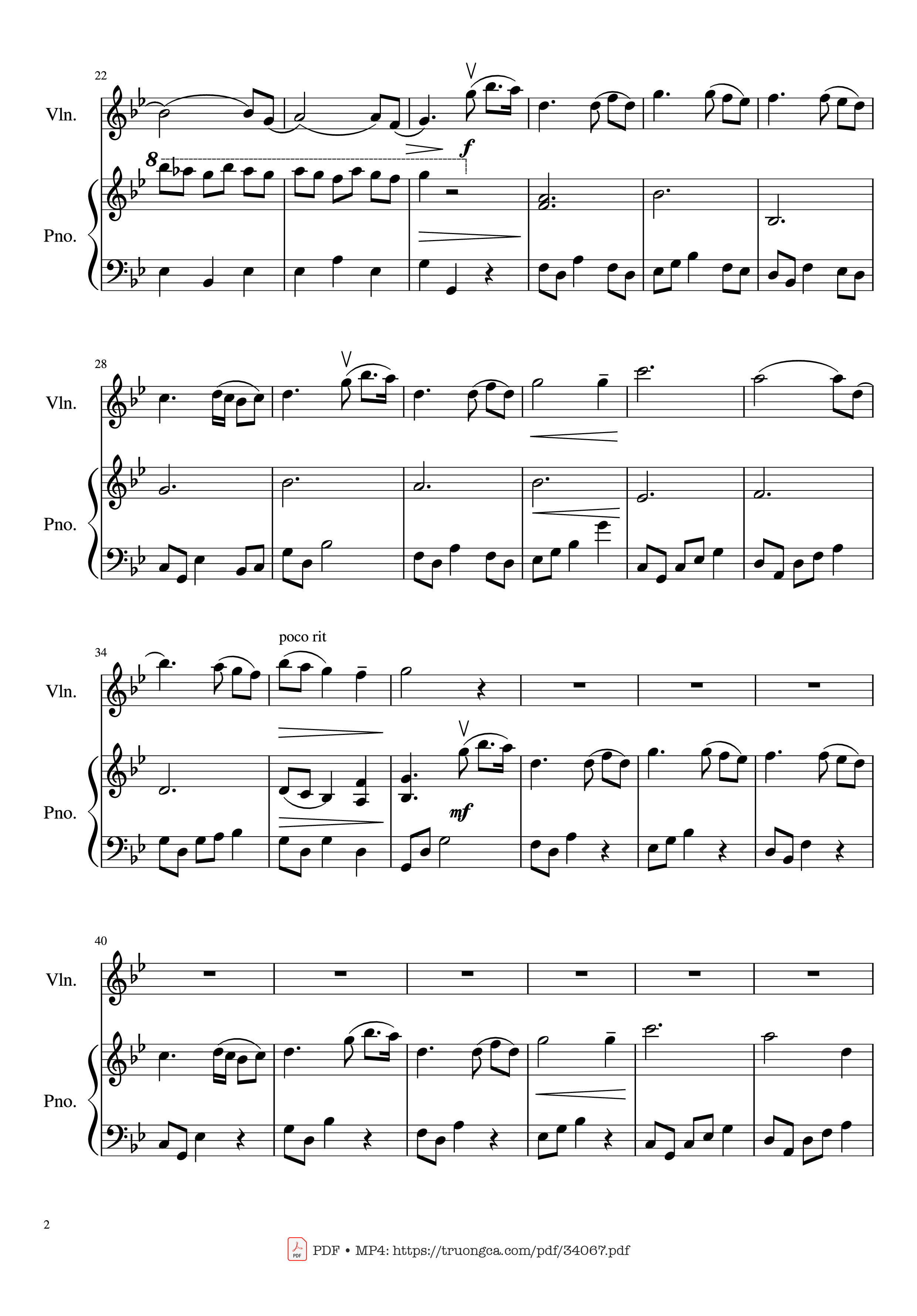 Trang 2 của Sheet nhạc PDF Piano bài hát A Time For Us Piano & Violin - Andy Williams