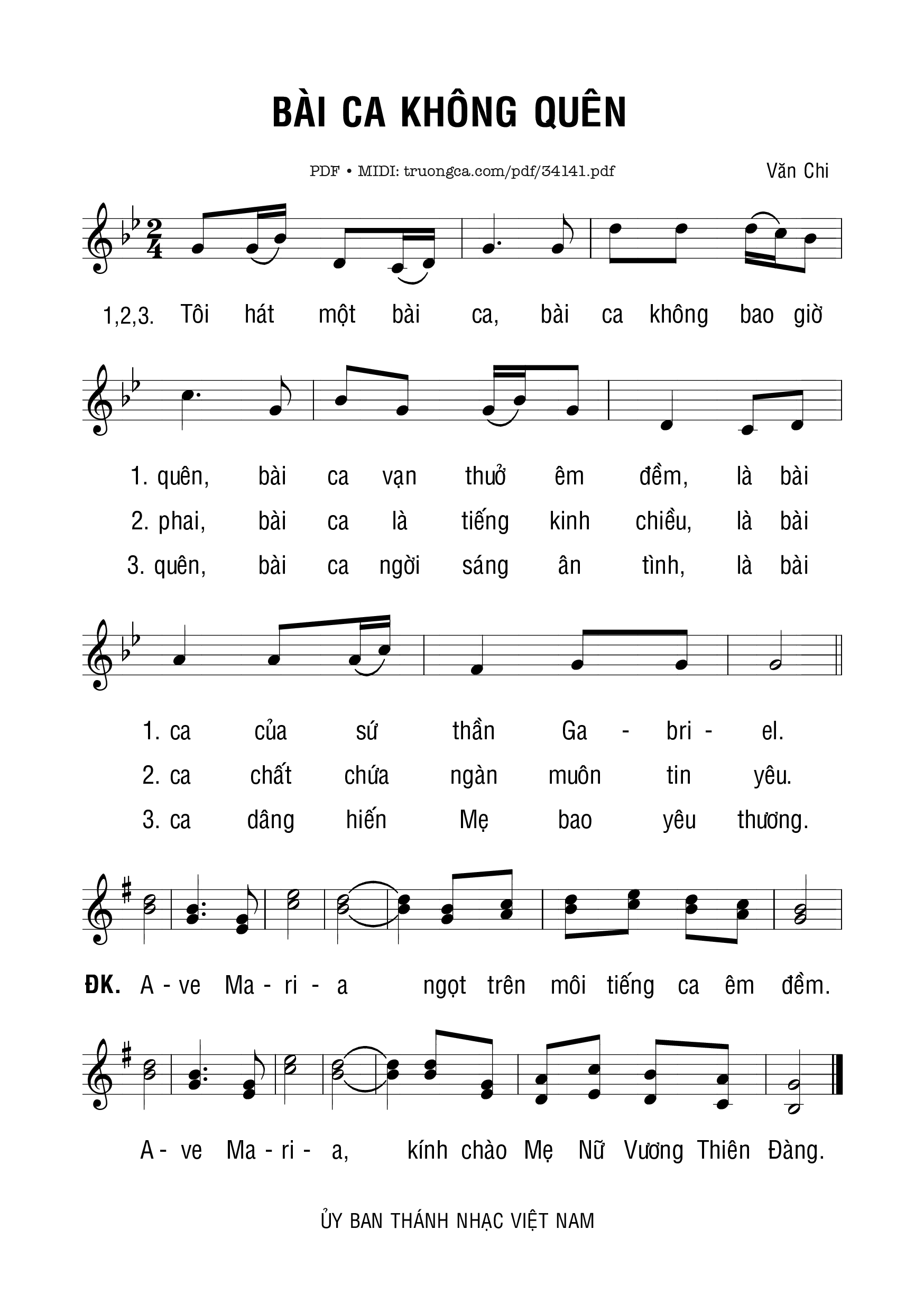 Bài Ca Không Quên