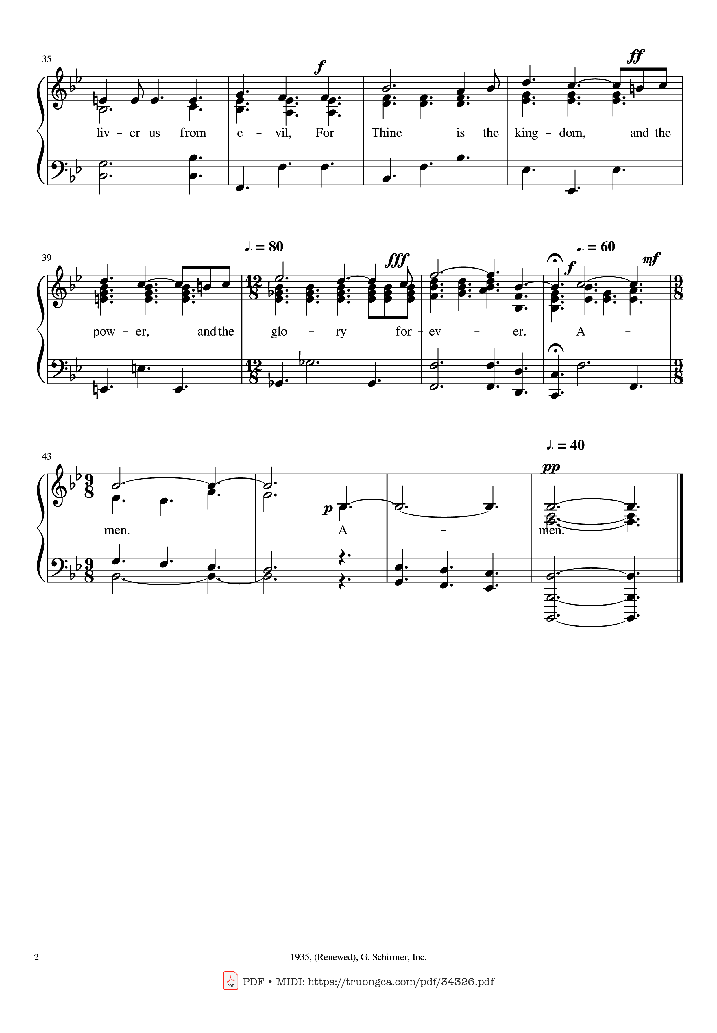 Trang 2 của Sheet nhạc PDF Piano bài hát The Lord