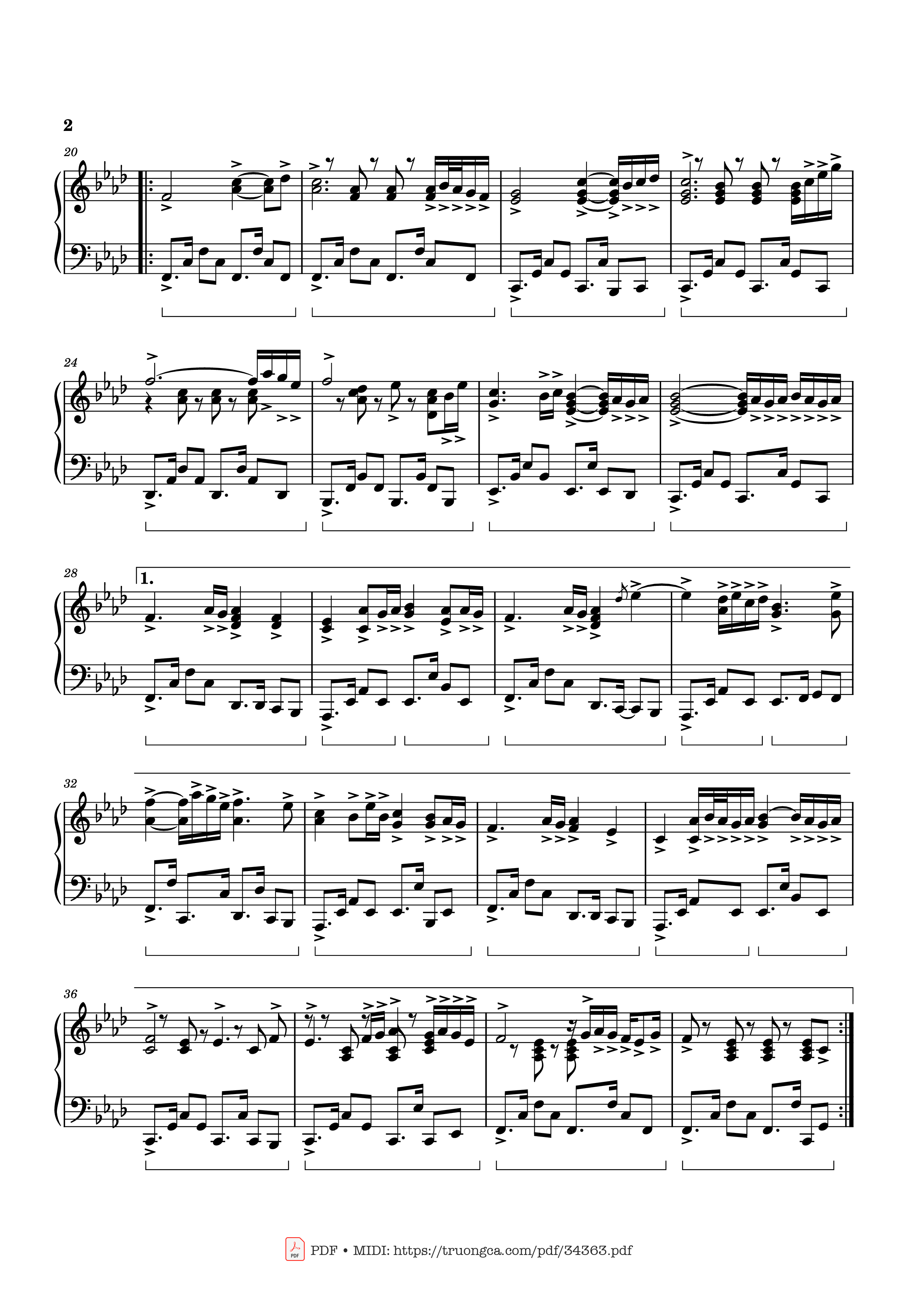 Trang 2 của Sheet nhạc PDF Piano bài hát Playing By Heart Piano - YANNI