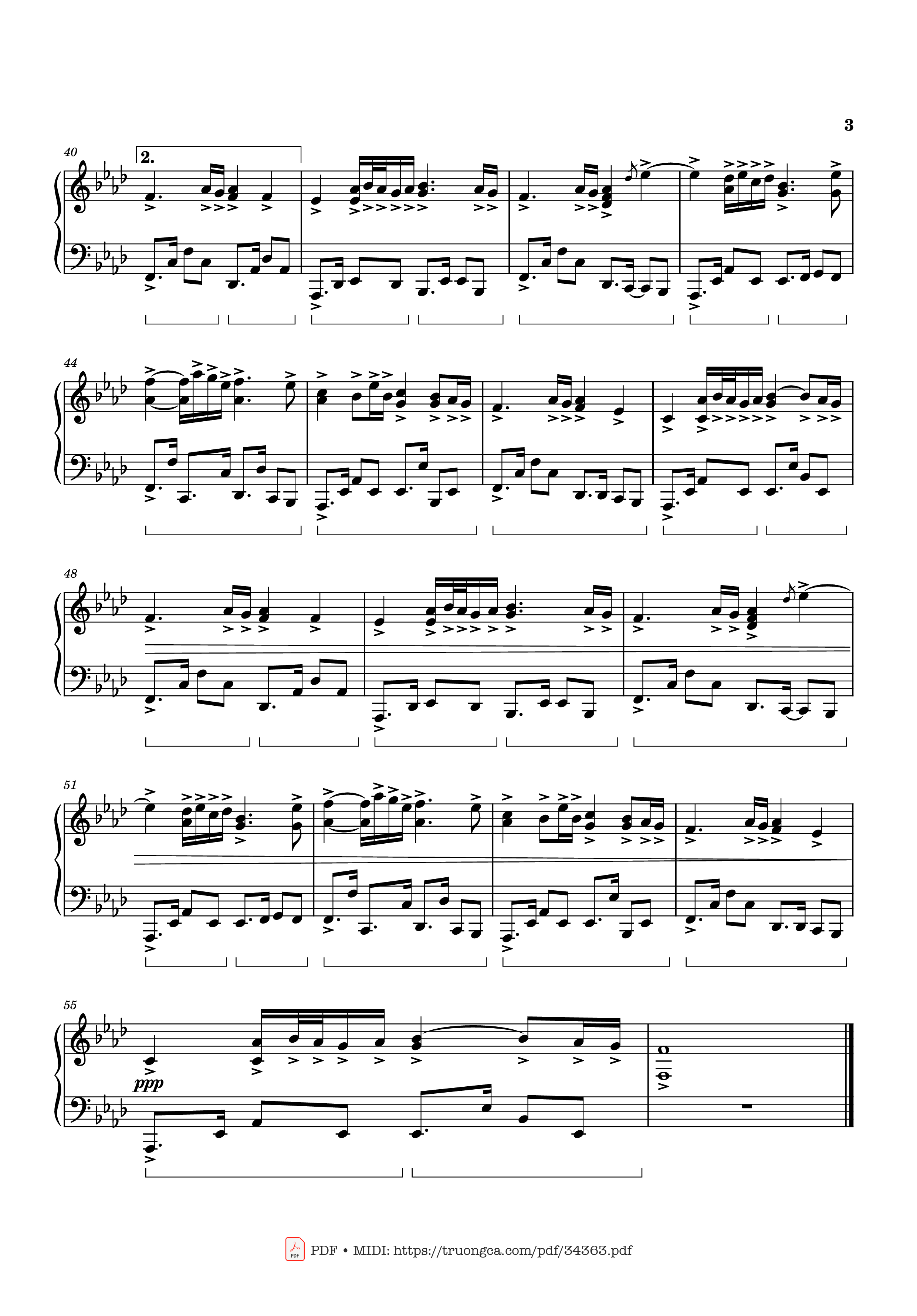 Trang 3 của Sheet nhạc PDF Piano bài hát Playing By Heart Piano - YANNI