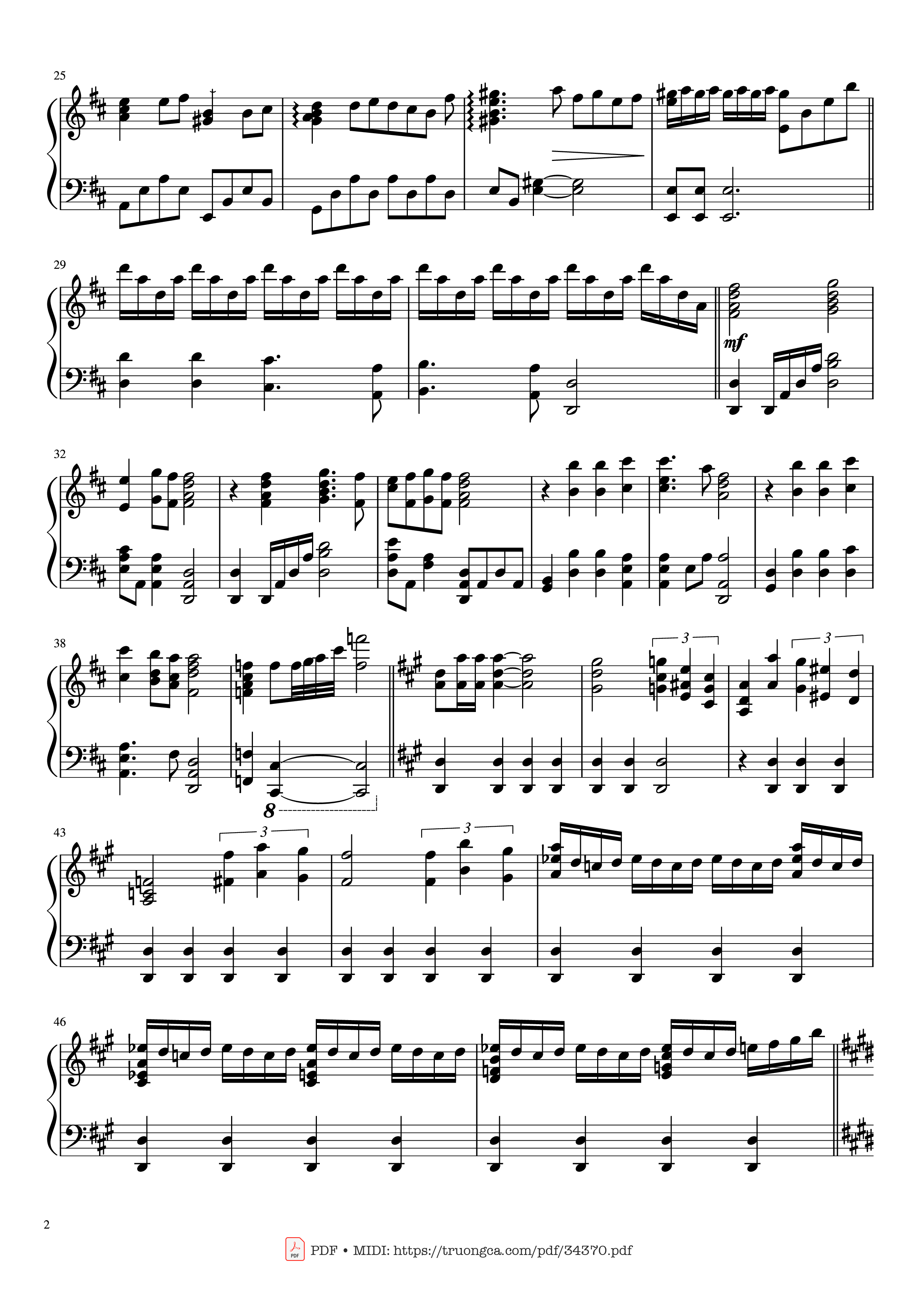 Trang 2 của Sheet nhạc PDF Piano bài hát Test Drive - How to Train Your Dragon Piano - John Powell