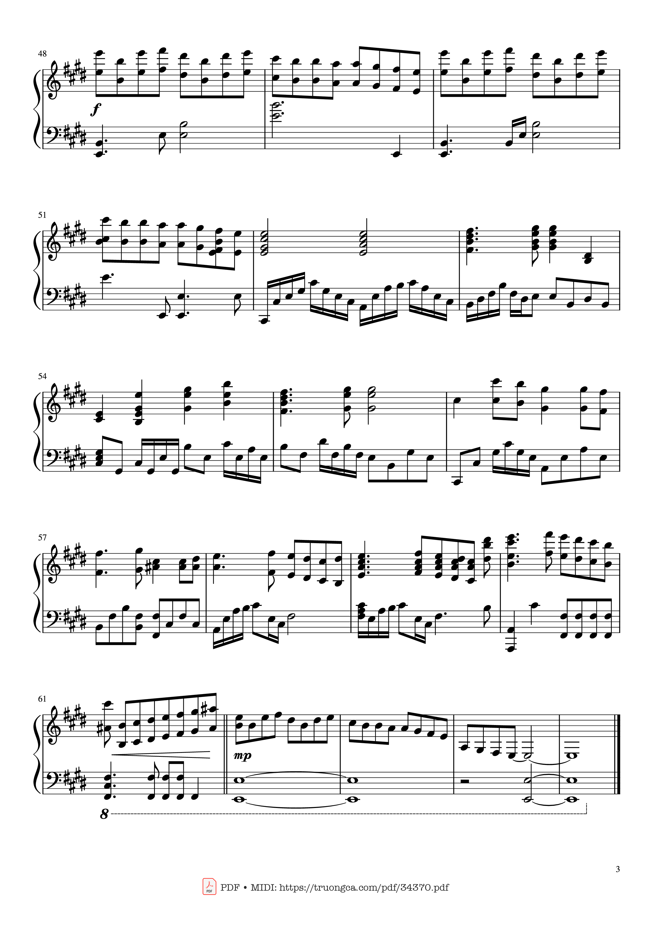 Trang 3 của Sheet nhạc PDF Piano bài hát Test Drive - How to Train Your Dragon Piano - John Powell