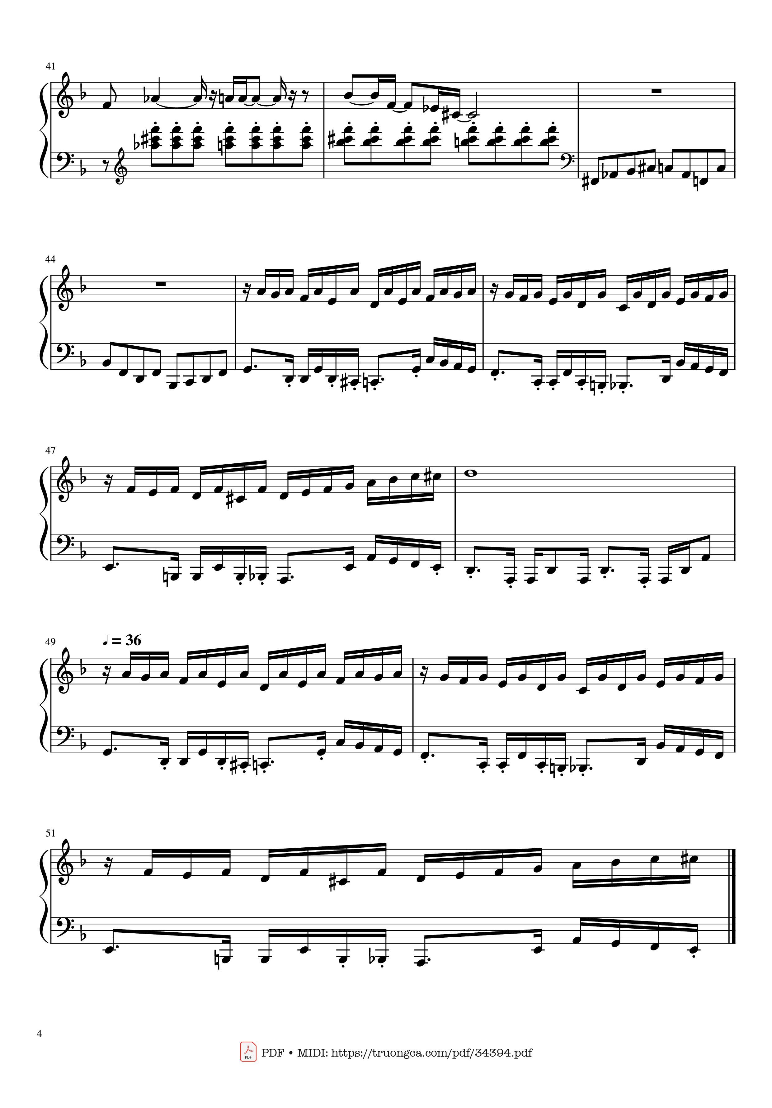 Trang 4 của Sheet nhạc PDF bài hát Homage Piano - Mild High Club