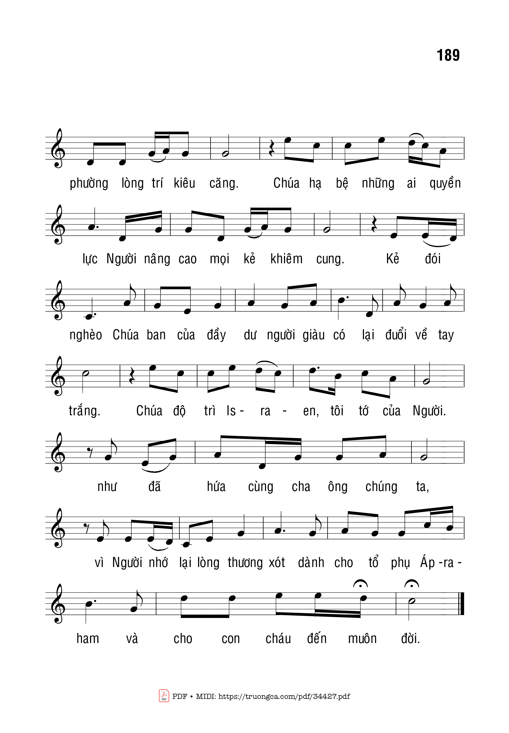 Linh hồn tôi ngợi khen Đức Chúa thần trí tôi hớn hở vui mừng, Trang 2