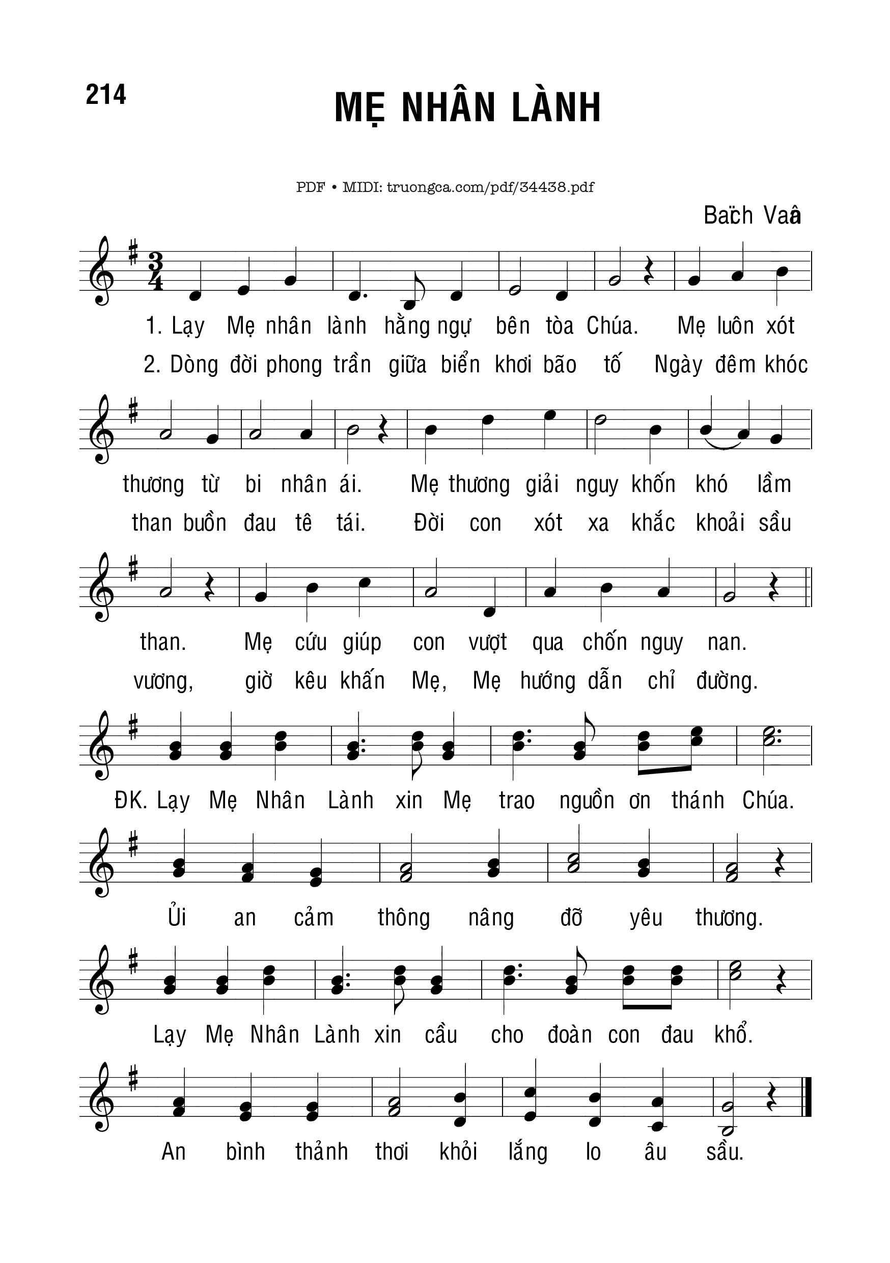 Mẹ Nhân Lành - Bạch Vân