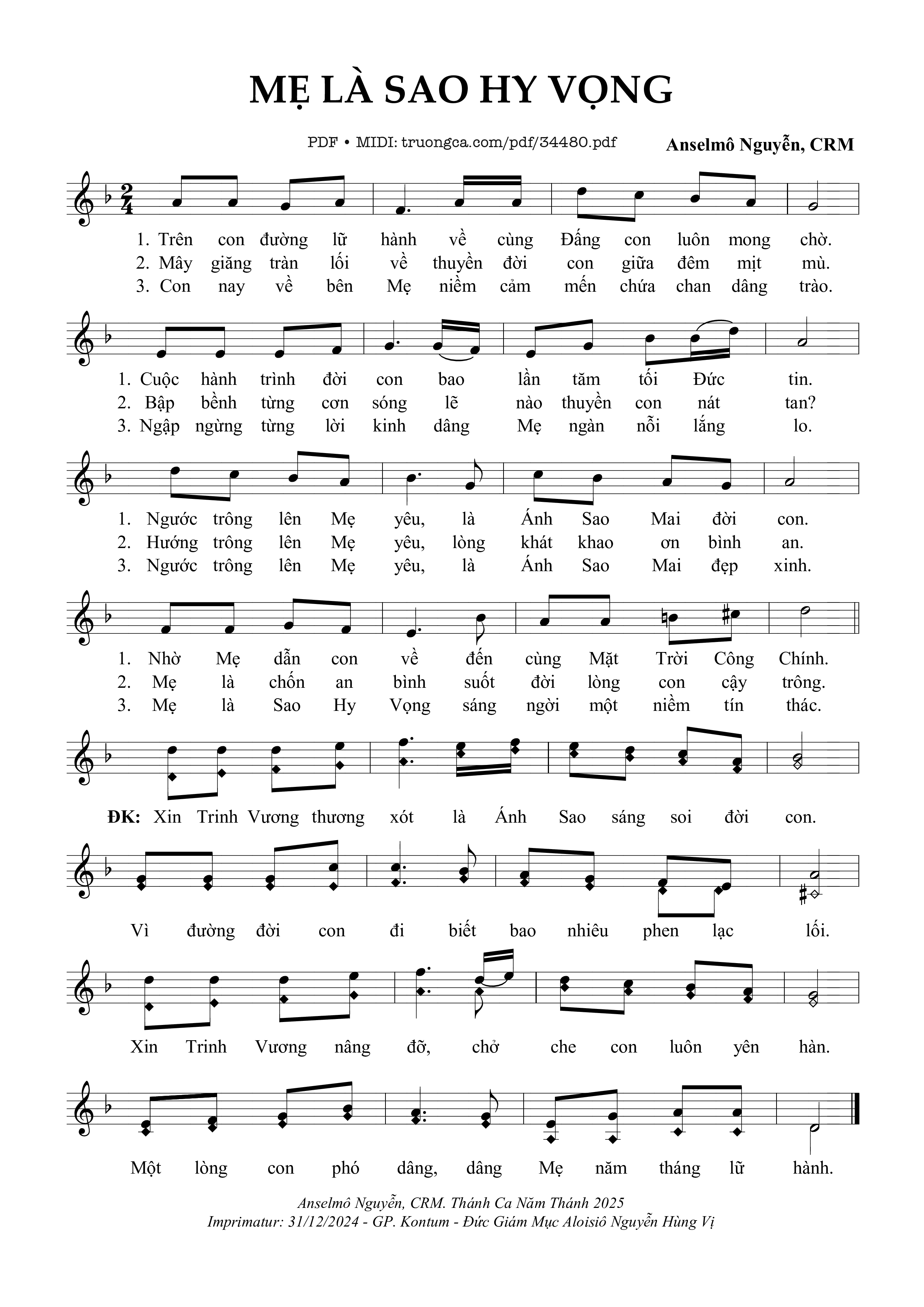 Trên con đường lữ hành về cùng Đấng con luôn mong chờ, Trang 1