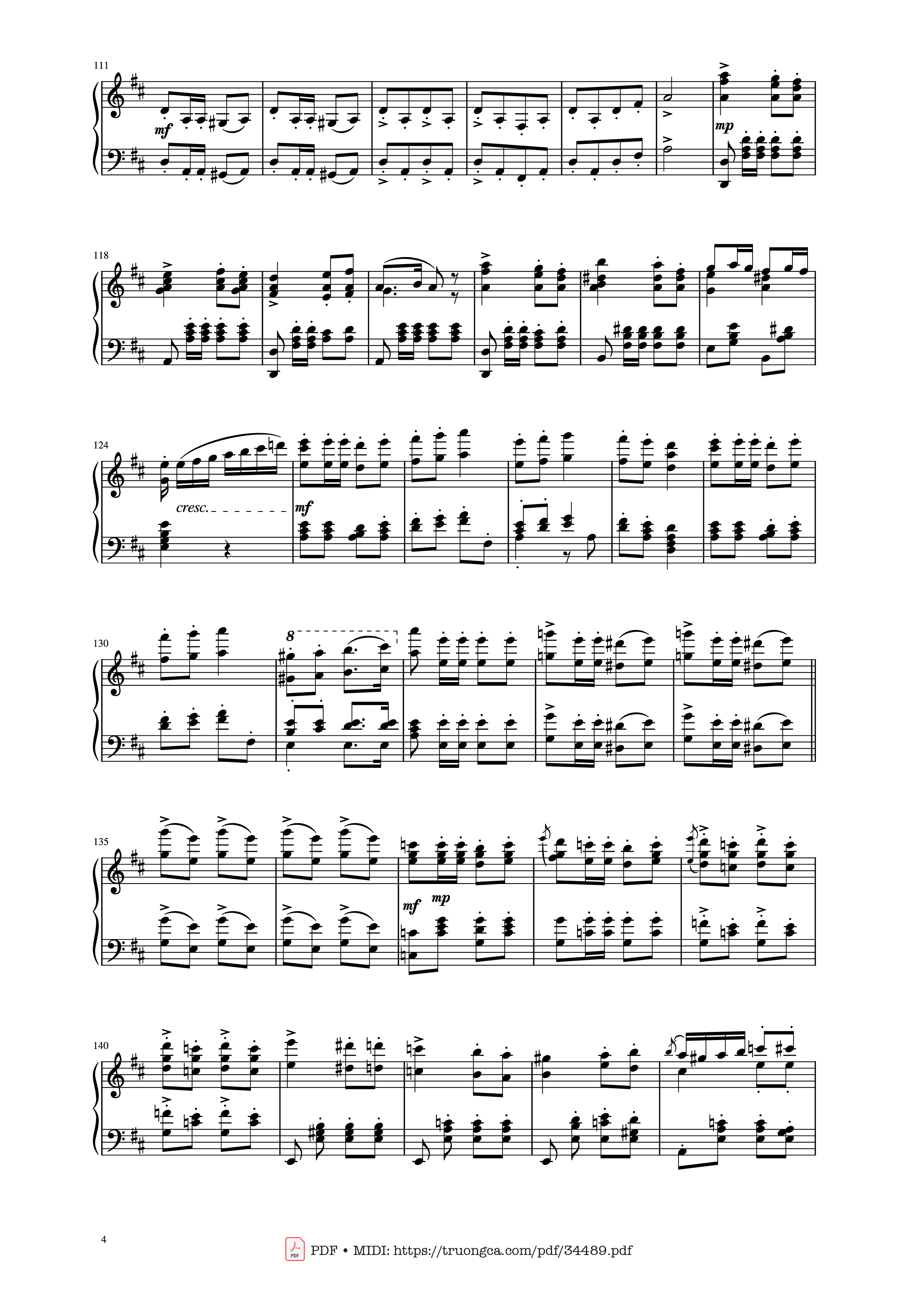Trang 4 của Sheet nhạc PDF Piano bài hát March Militaire Piano - Franz Shubert