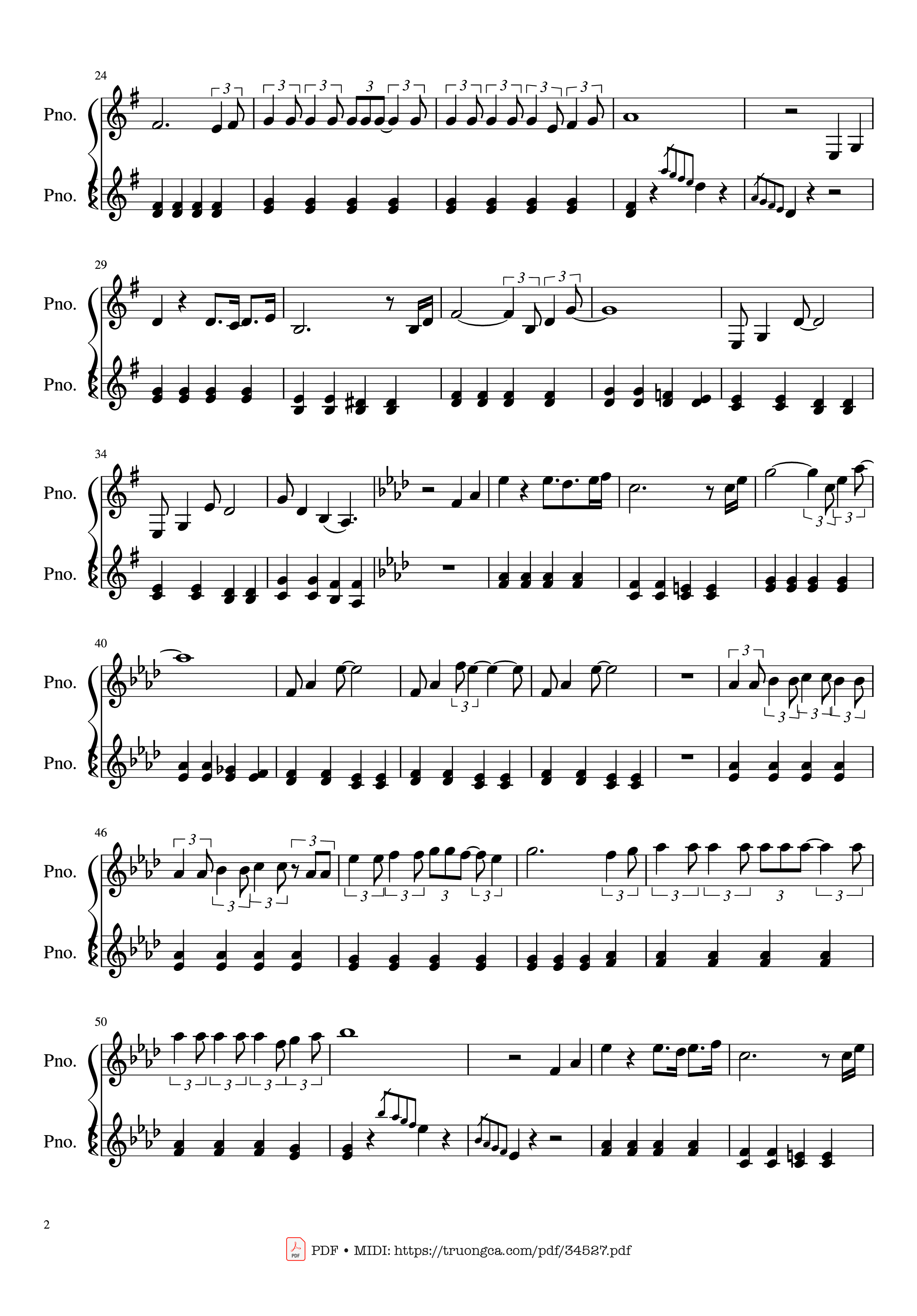 Trang 2 của Sheet nhạc PDF Piano bài hát Close to you Piano - The Carpenters