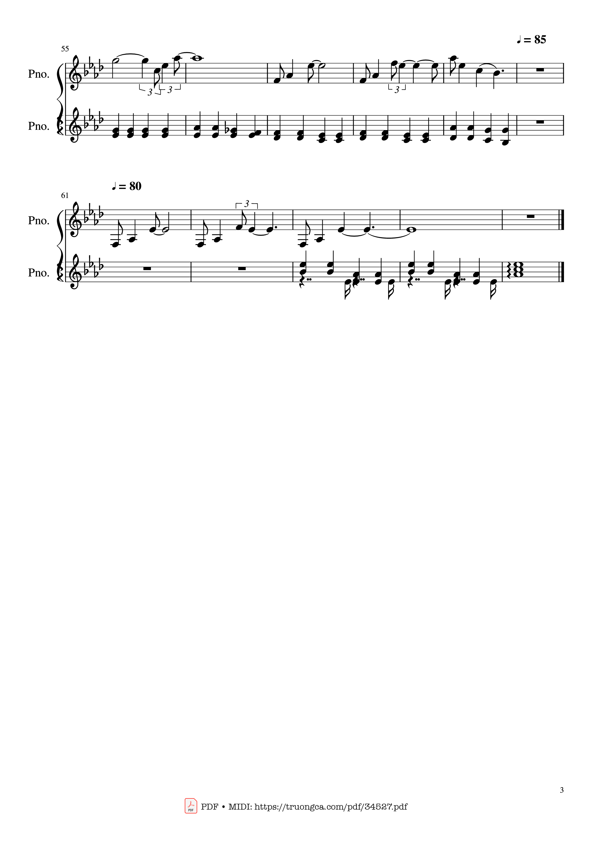 Trang 3 của Sheet nhạc PDF Piano bài hát Close to you Piano - The Carpenters