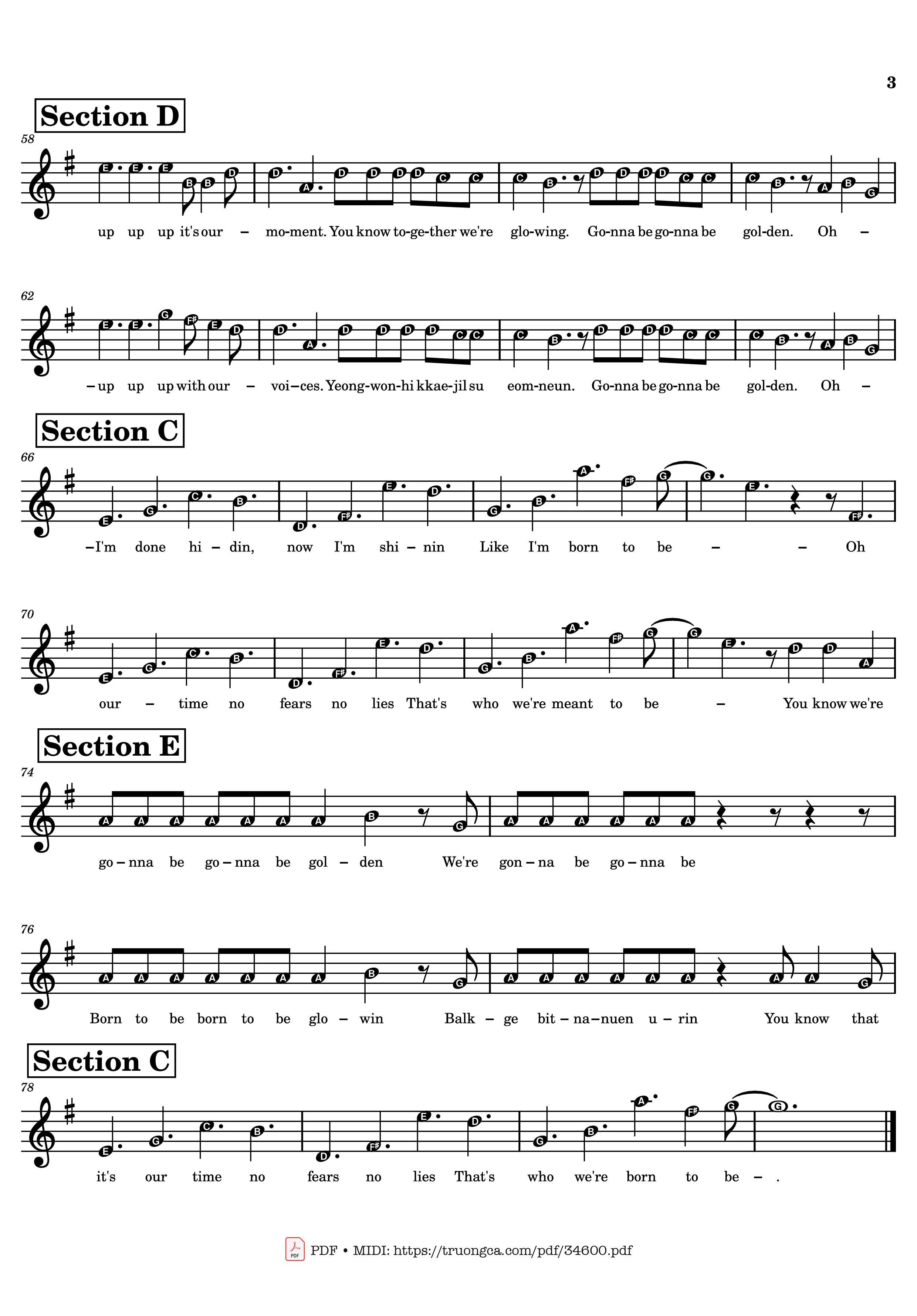Trang 3 của Sheet nhạc PDF Piano bài hát Golden KPop Demon Hunters Melody Piano - HUNTR