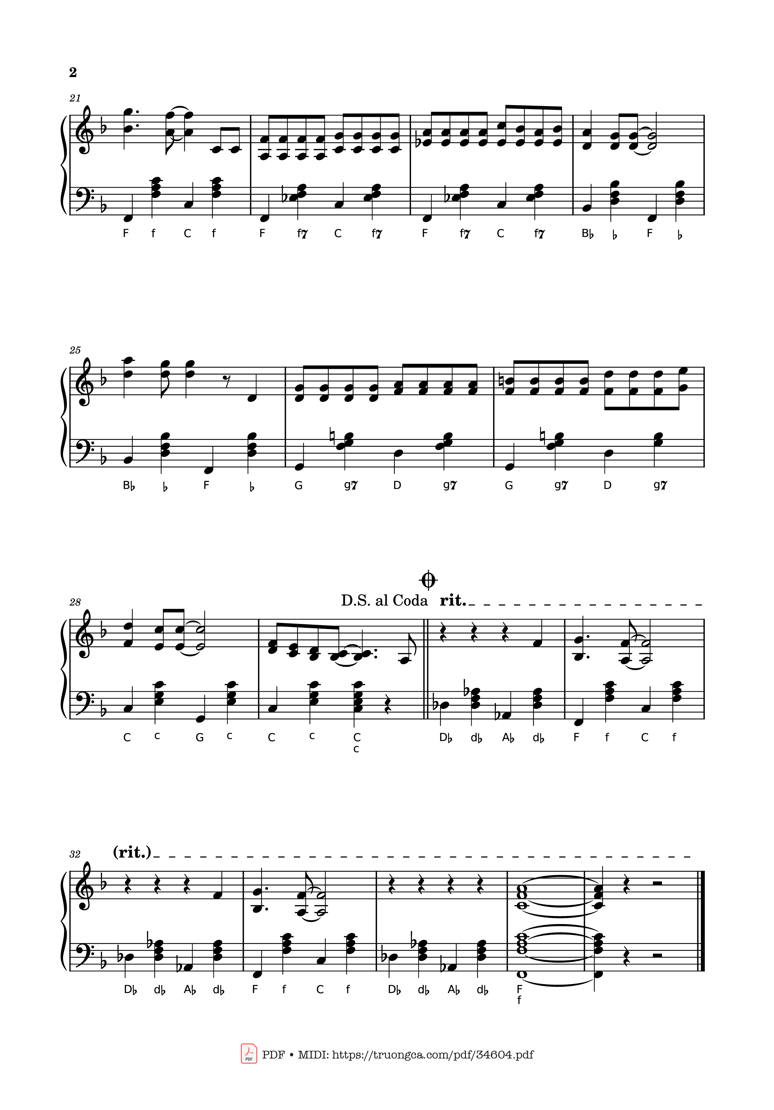 Trang 2 của Sheet nhạc PDF Piano bài hát Something Stupid Piano - Carson Parks