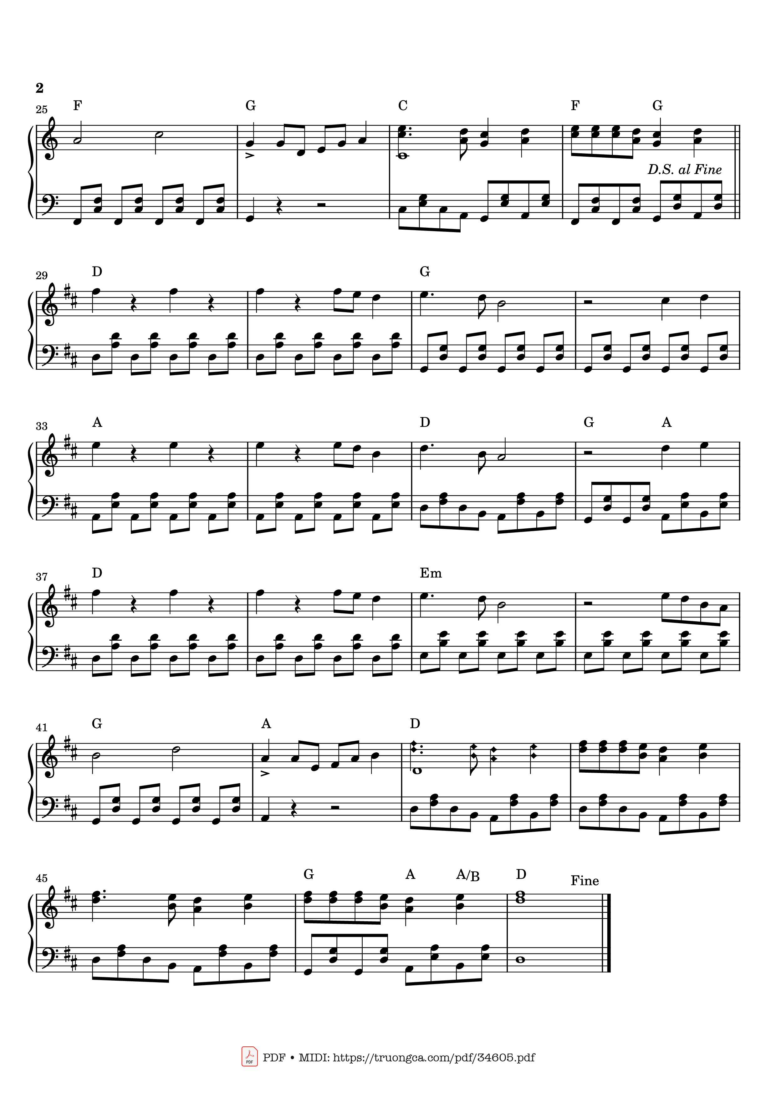 Trang 2 của Sheet nhạc PDF Piano bài hát Beautiful Sunday Piano - Daniel Boone