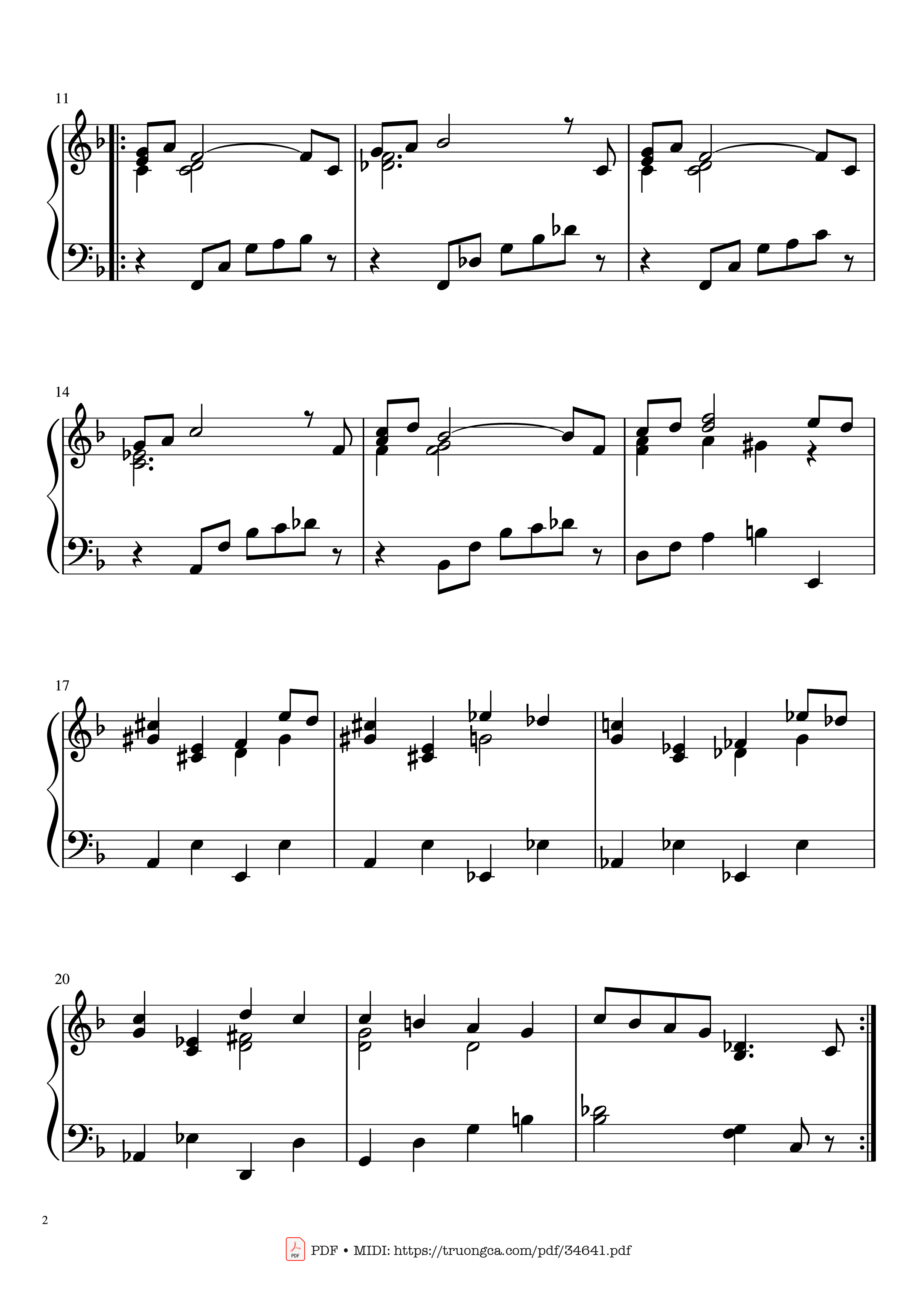 Trang 2 của Sheet nhạc PDF Piano bài hát Theme from Summer of 