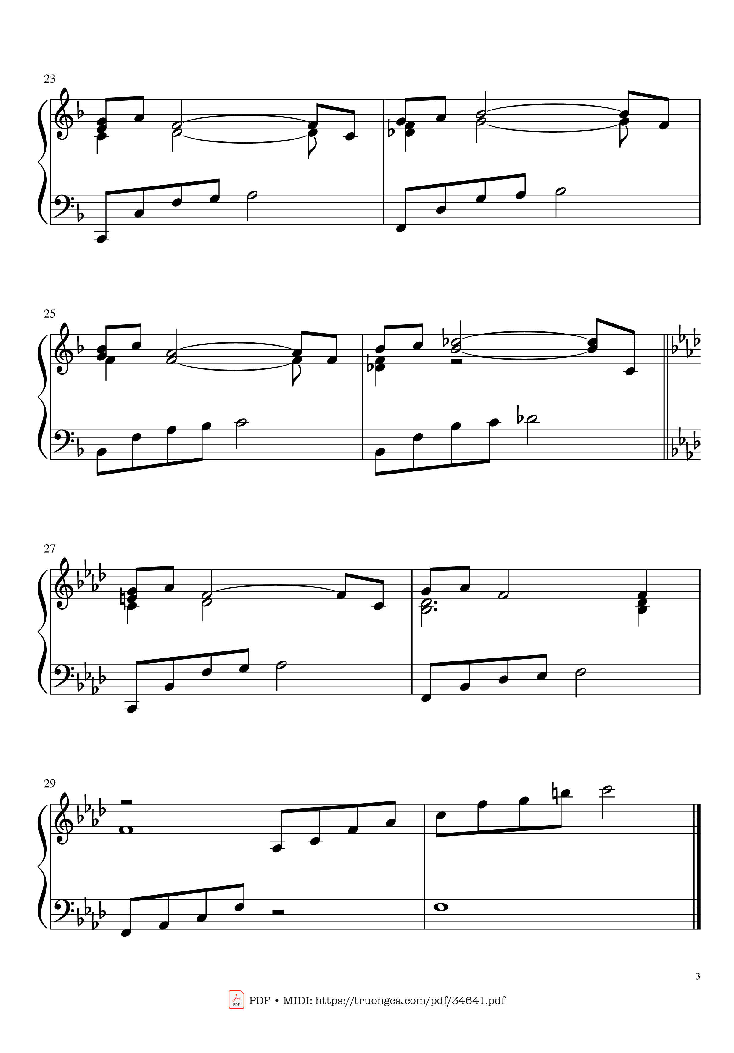 Trang 3 của Sheet nhạc PDF Piano bài hát Theme from Summer of 