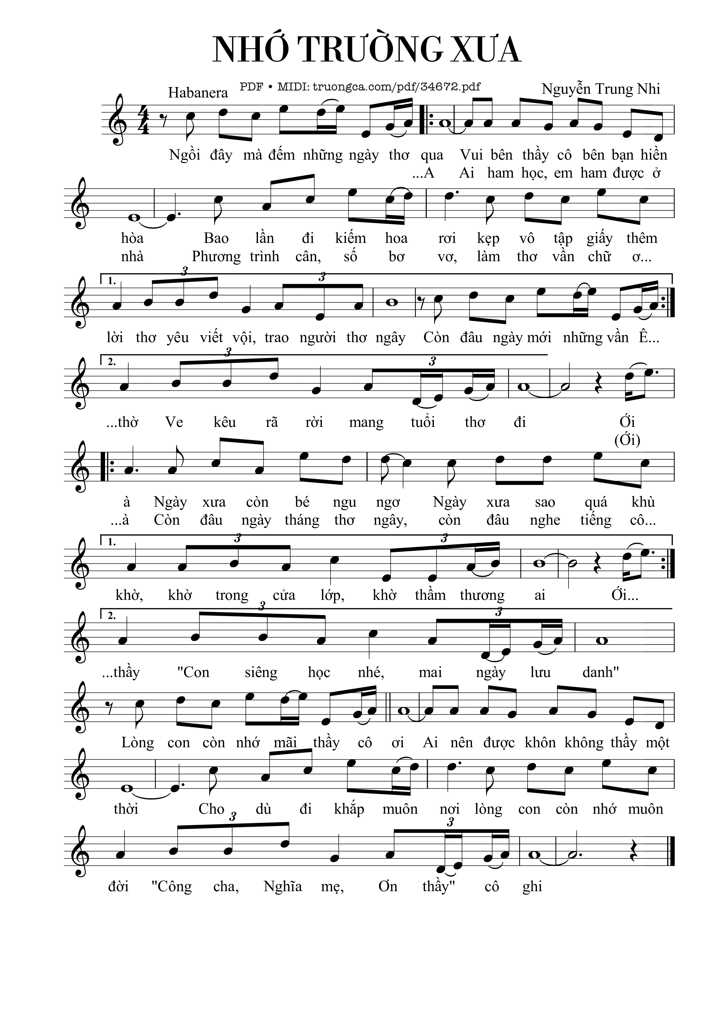 Nhớ trường xưa