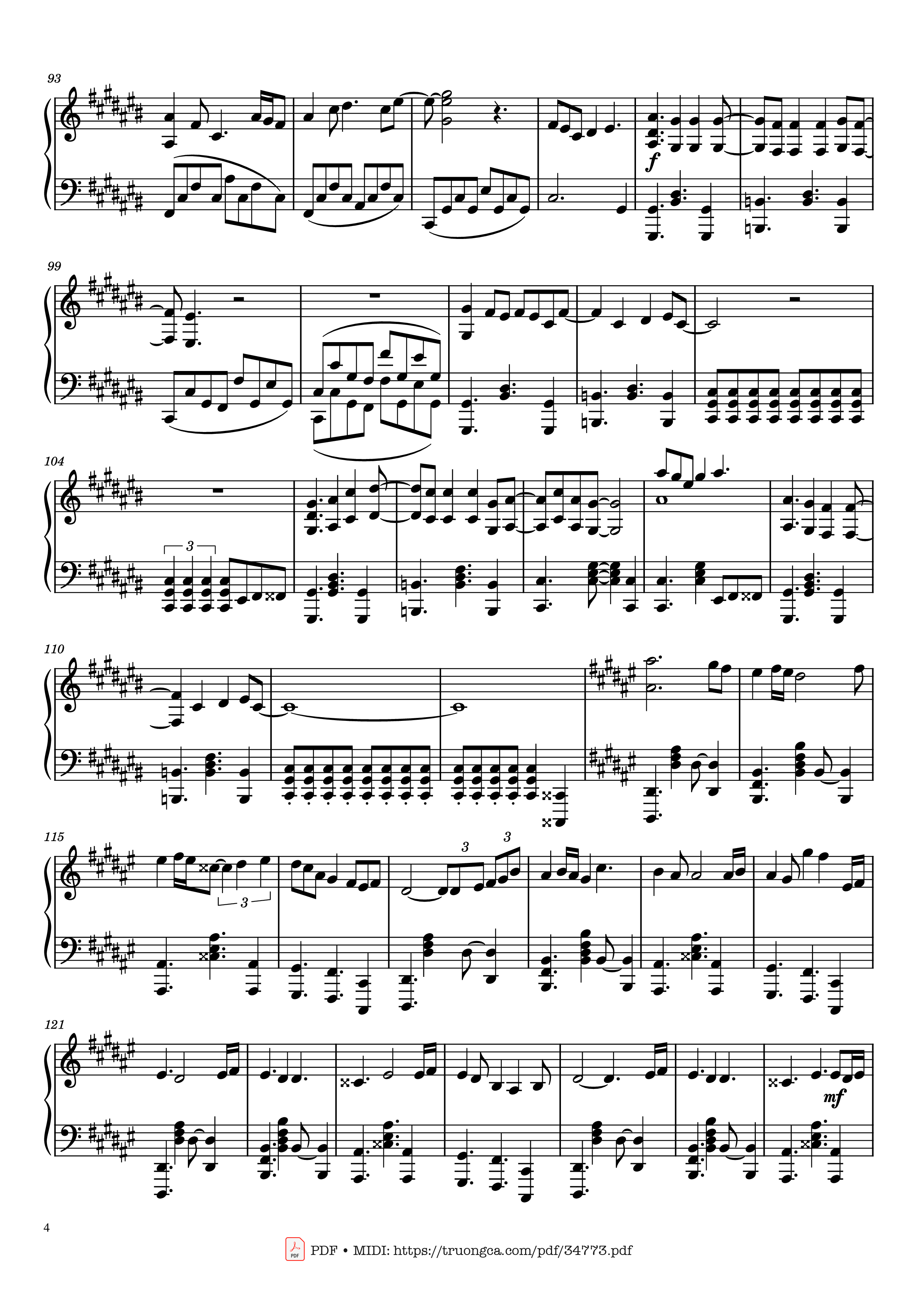 Trang 4 của Sheet nhạc PDF Piano bài hát Sweet Child o