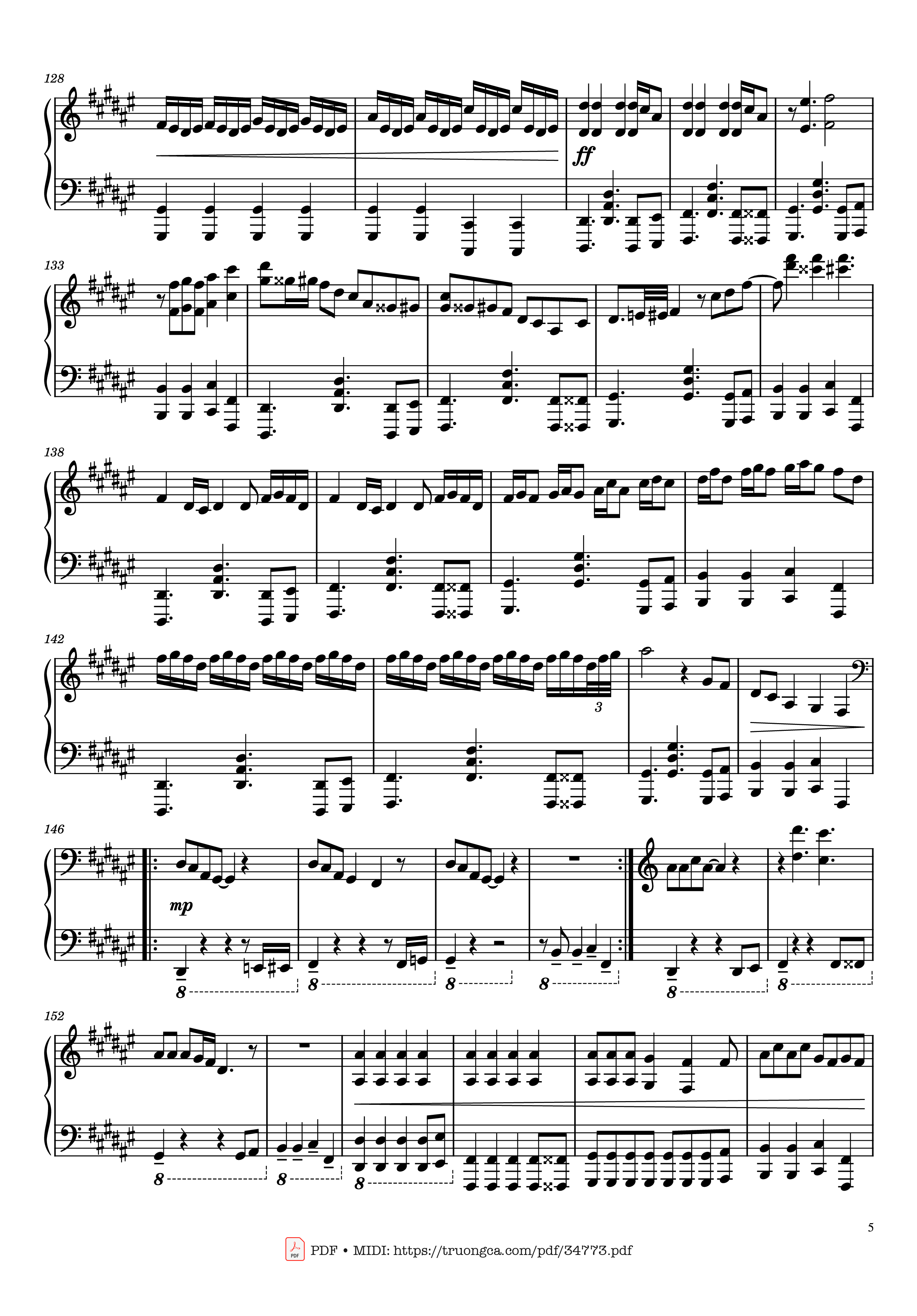 Trang 5 của Sheet nhạc PDF Piano bài hát Sweet Child o