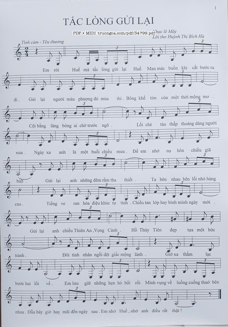 Tấc lòng gửi lại