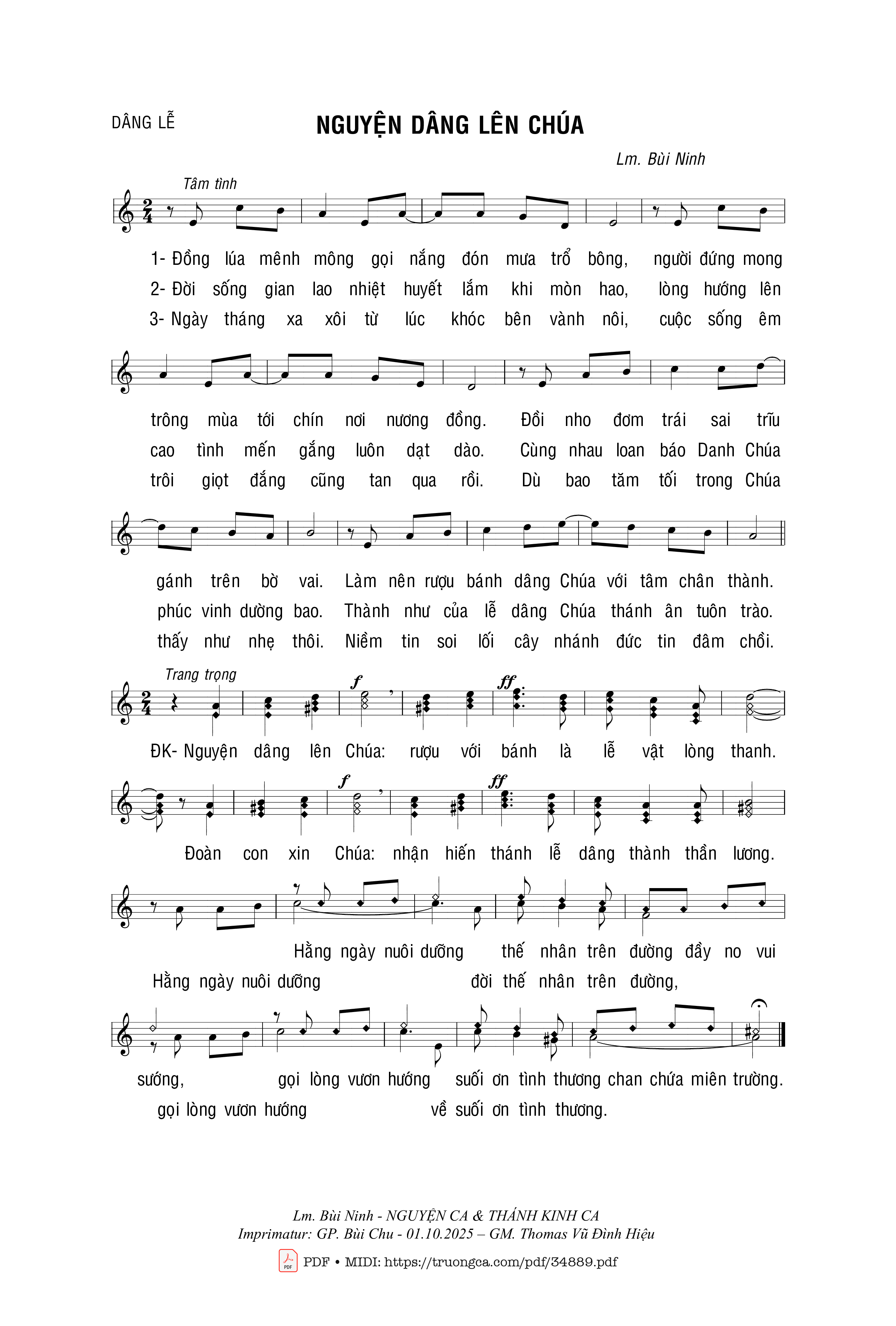 Nguyện Dâng Lên Chúa