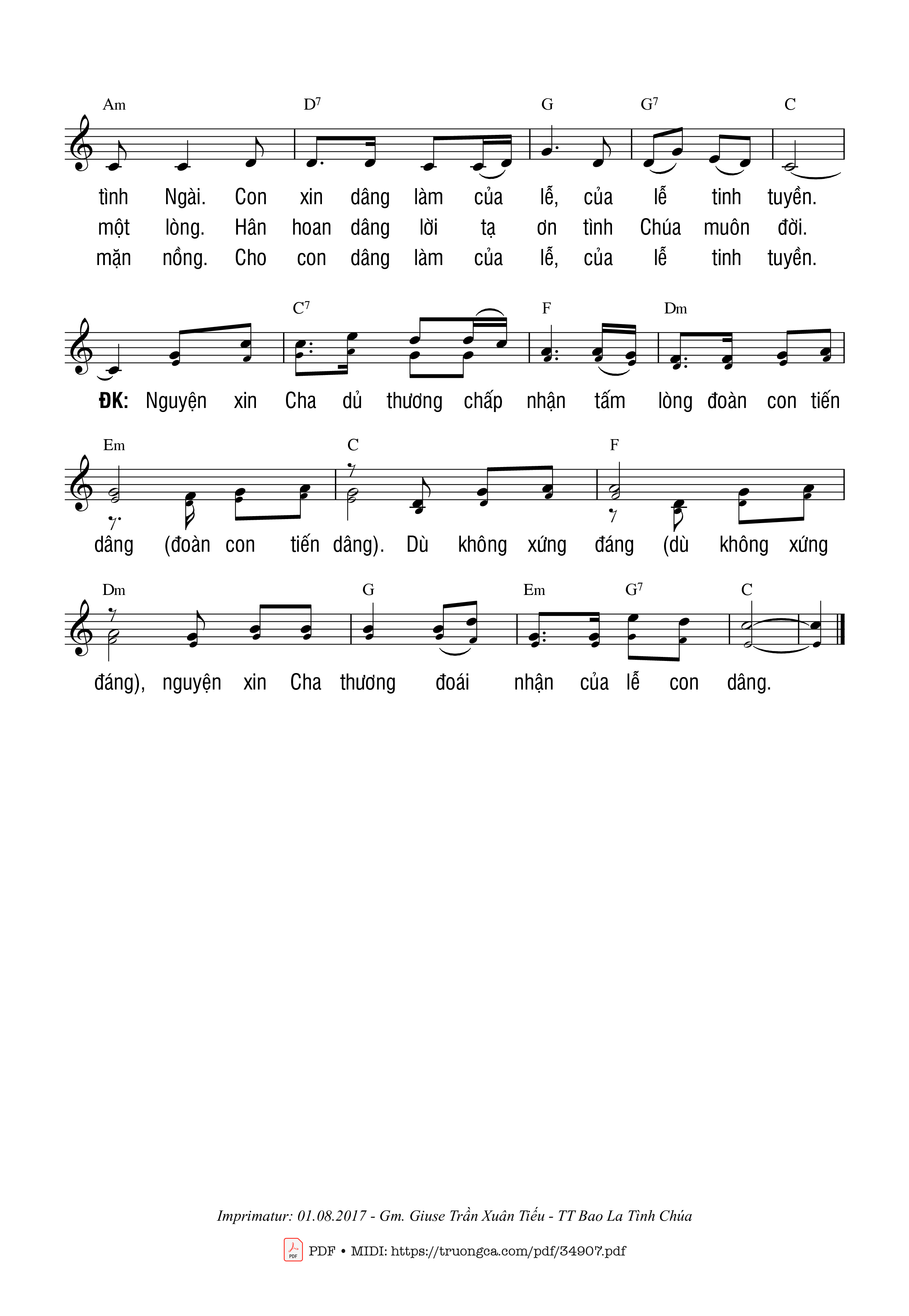 Trang 2 của Sheet nhạc PDF bài hát Của Lễ Tinh Tuyền - Giang Ân