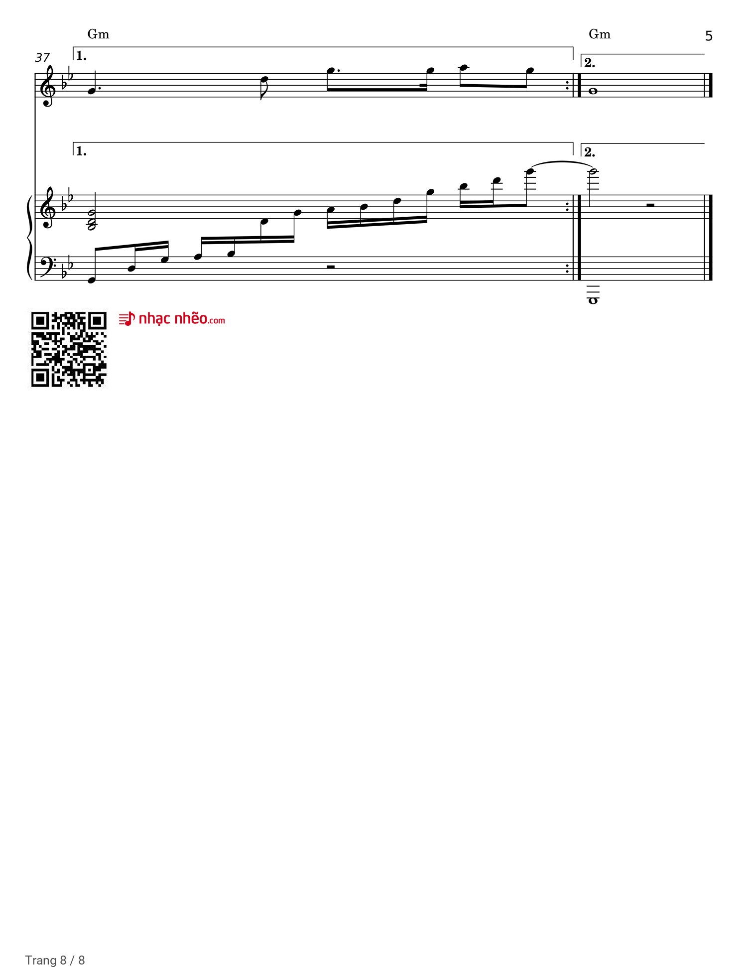 Trang 8 của Sheet nhạc PDF Piano bài hát Mẹ tôi - Trần Tiến, Có sheet Piano đệm hát..  1. Mẹ  ơi con đã già  rồi con ngồi nhớ  mẹ khóc như trẻ  con