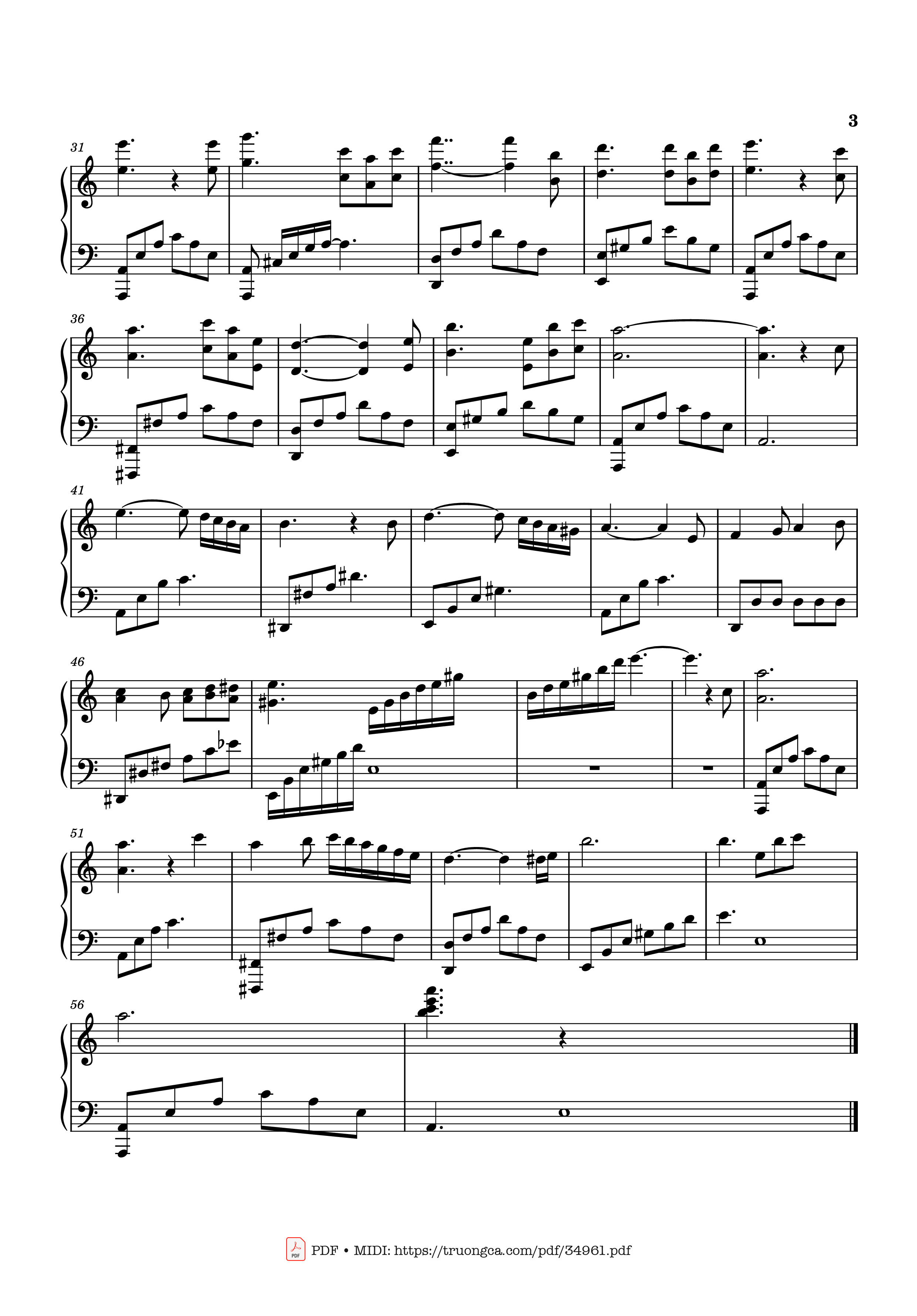 Trang 3 của Sheet nhạc PDF Piano bài hát Nỗi nhớ mùa đông Piano - Phú Quang