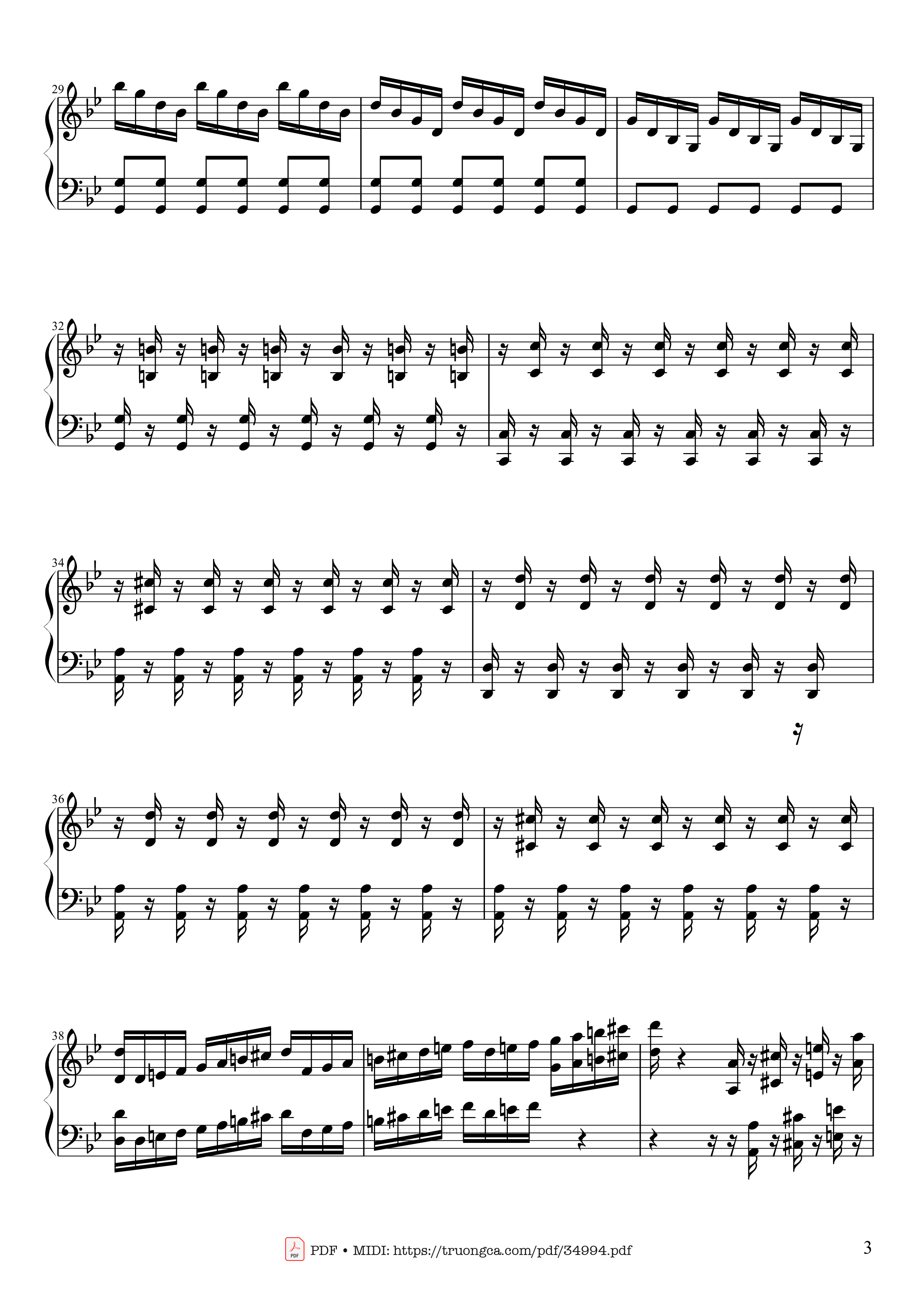 Trang 3 của Sheet nhạc PDF Piano bài hát Summer - Vivaldi - Presto Piano - Antonio Vivaldi