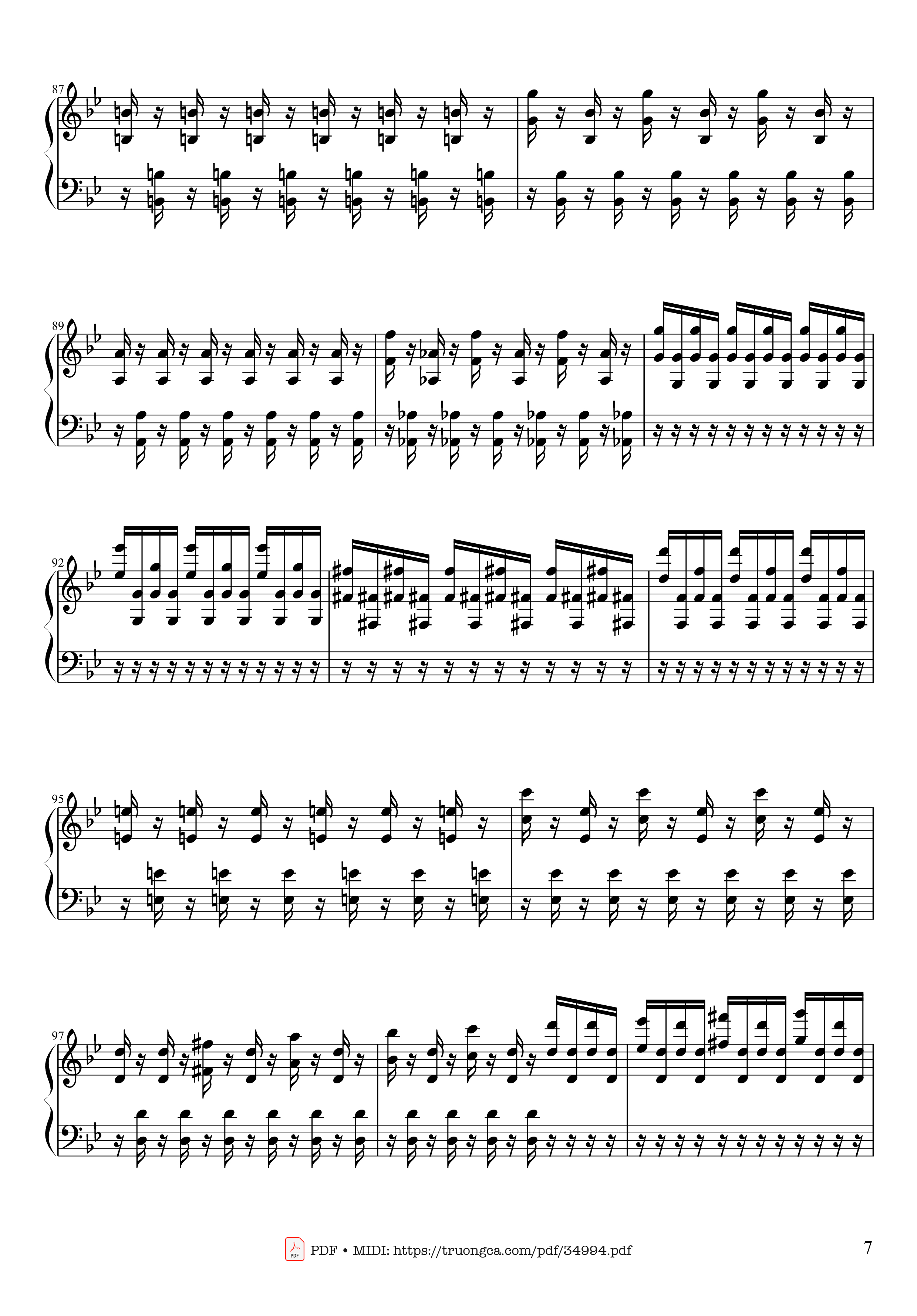 Trang 7 của Sheet nhạc PDF Piano bài hát Summer - Vivaldi - Presto Piano - Antonio Vivaldi