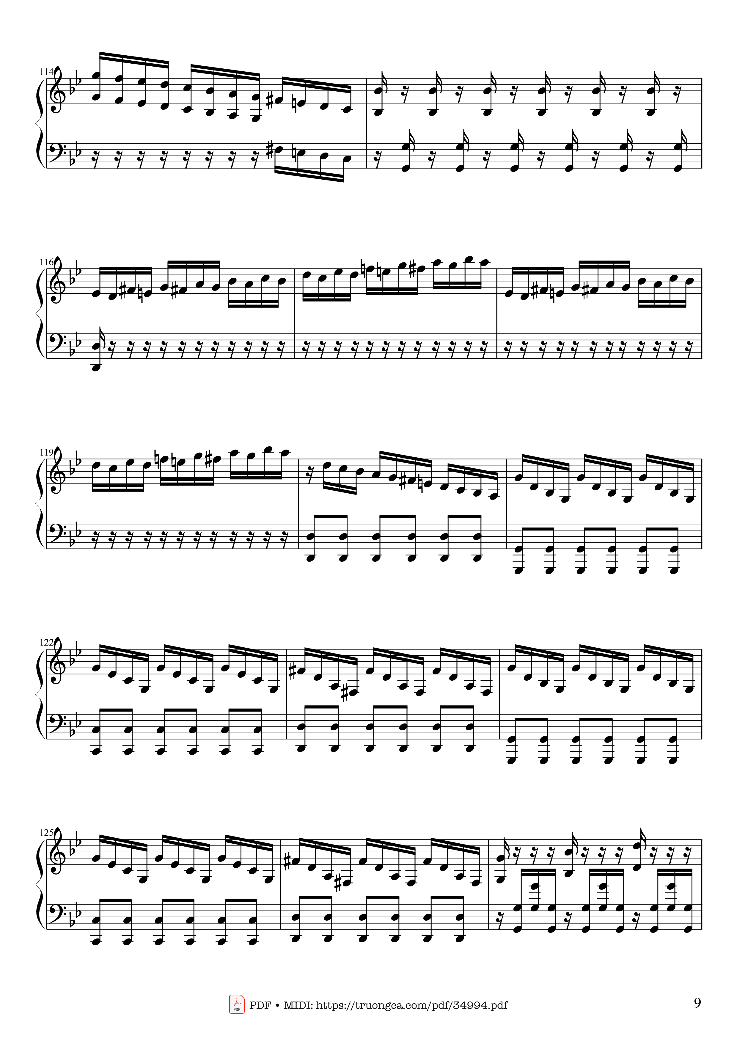 Trang 9 của Sheet nhạc PDF Piano bài hát Summer - Vivaldi - Presto Piano - Antonio Vivaldi