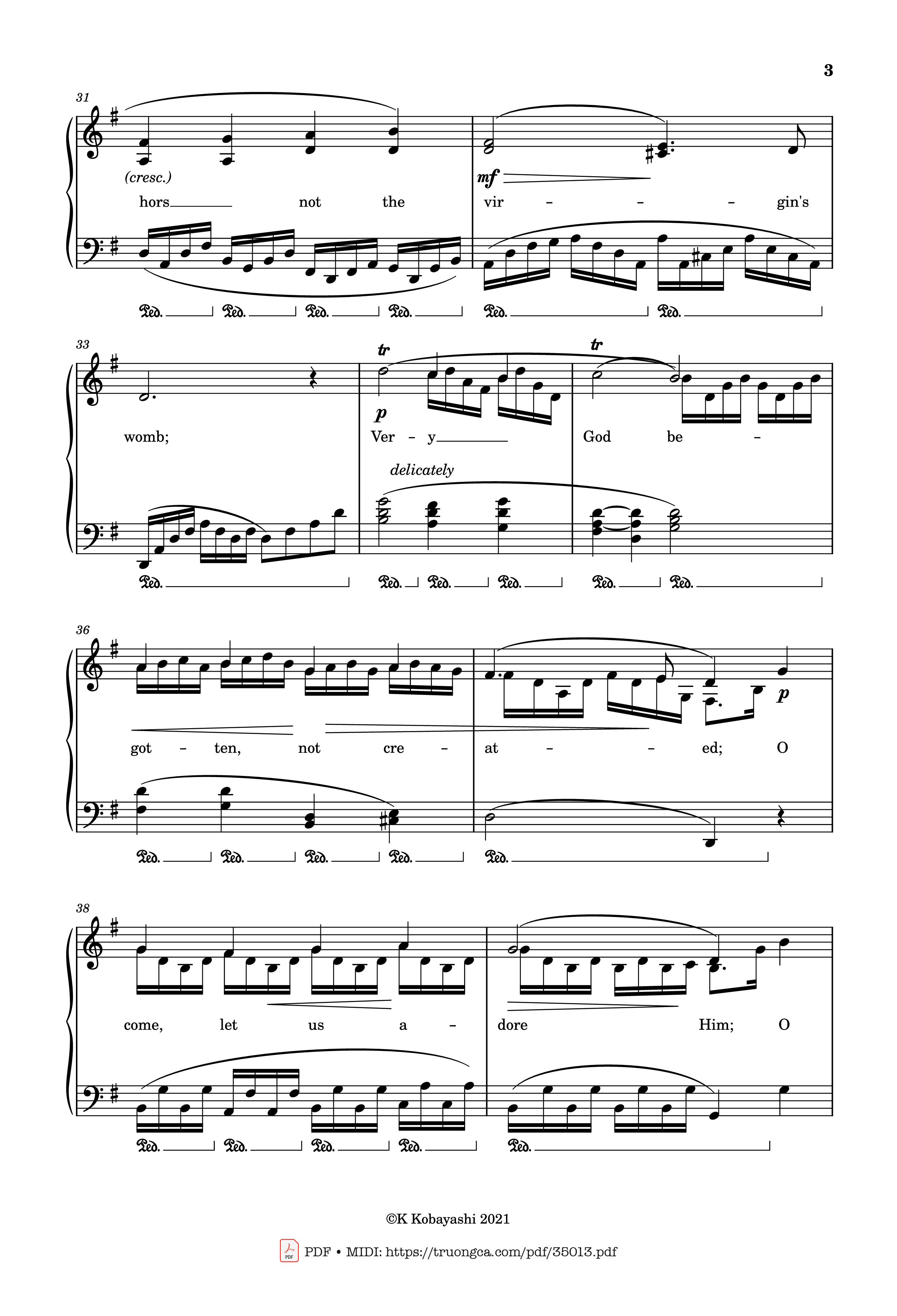 Trang 3 của Sheet nhạc PDF Piano bài hát O Come, All Ye Faithful (Adeste Fideles) Piano - John Francis Wade