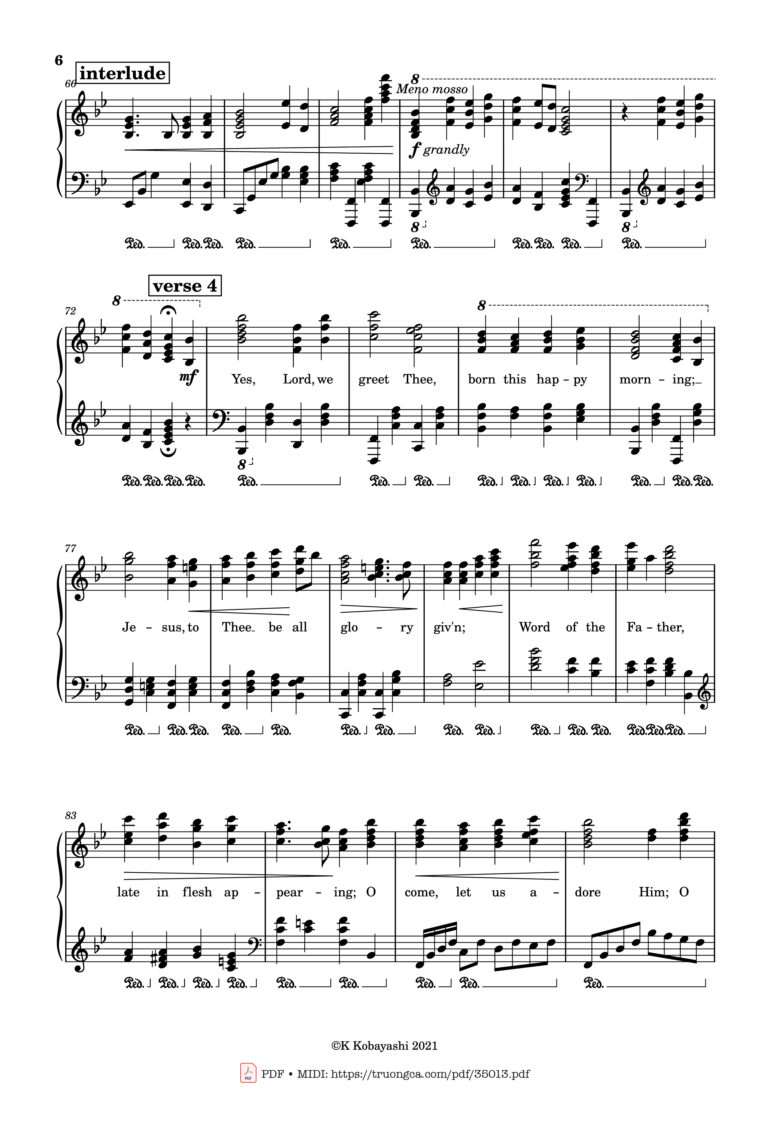 Trang 6 của Sheet nhạc PDF Piano bài hát O Come, All Ye Faithful (Adeste Fideles) Piano - John Francis Wade