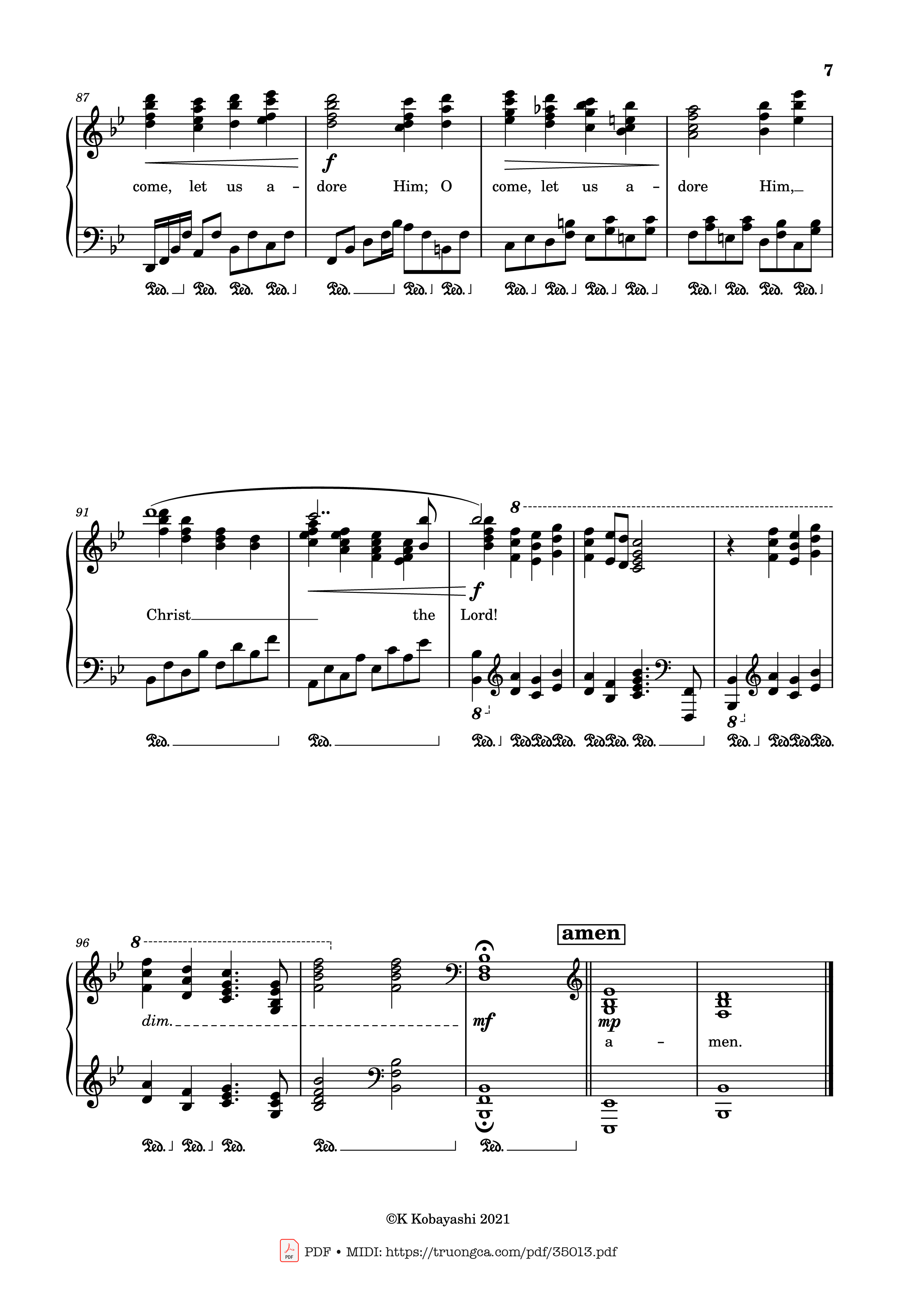 Trang 7 của Sheet nhạc PDF Piano bài hát O Come, All Ye Faithful (Adeste Fideles) Piano - John Francis Wade