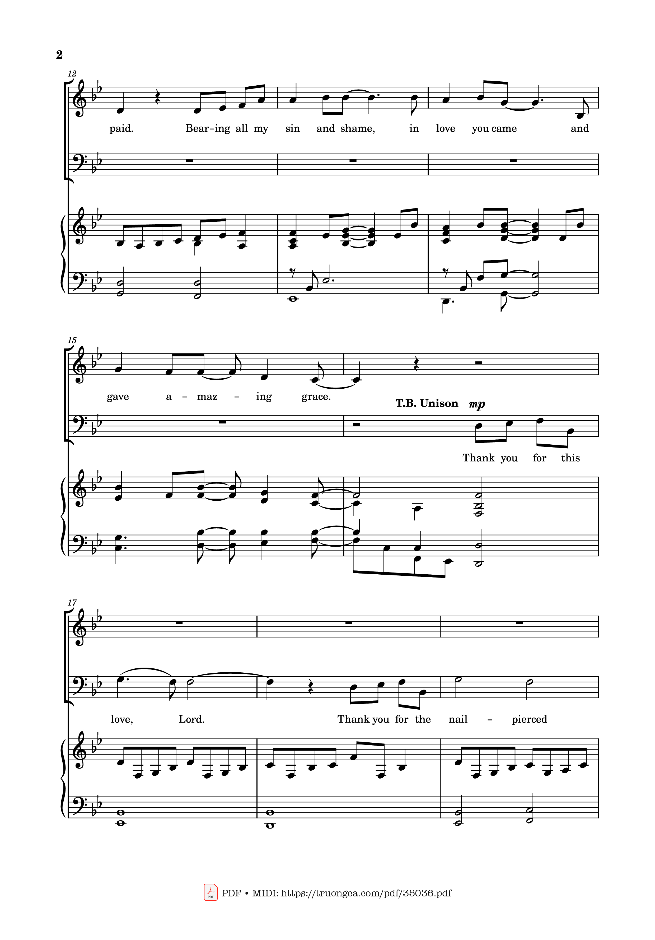 Trang 2 của Sheet nhạc PDF Piano bài hát Worthy is the Lamb Piano - DARLENE ZSCHECH